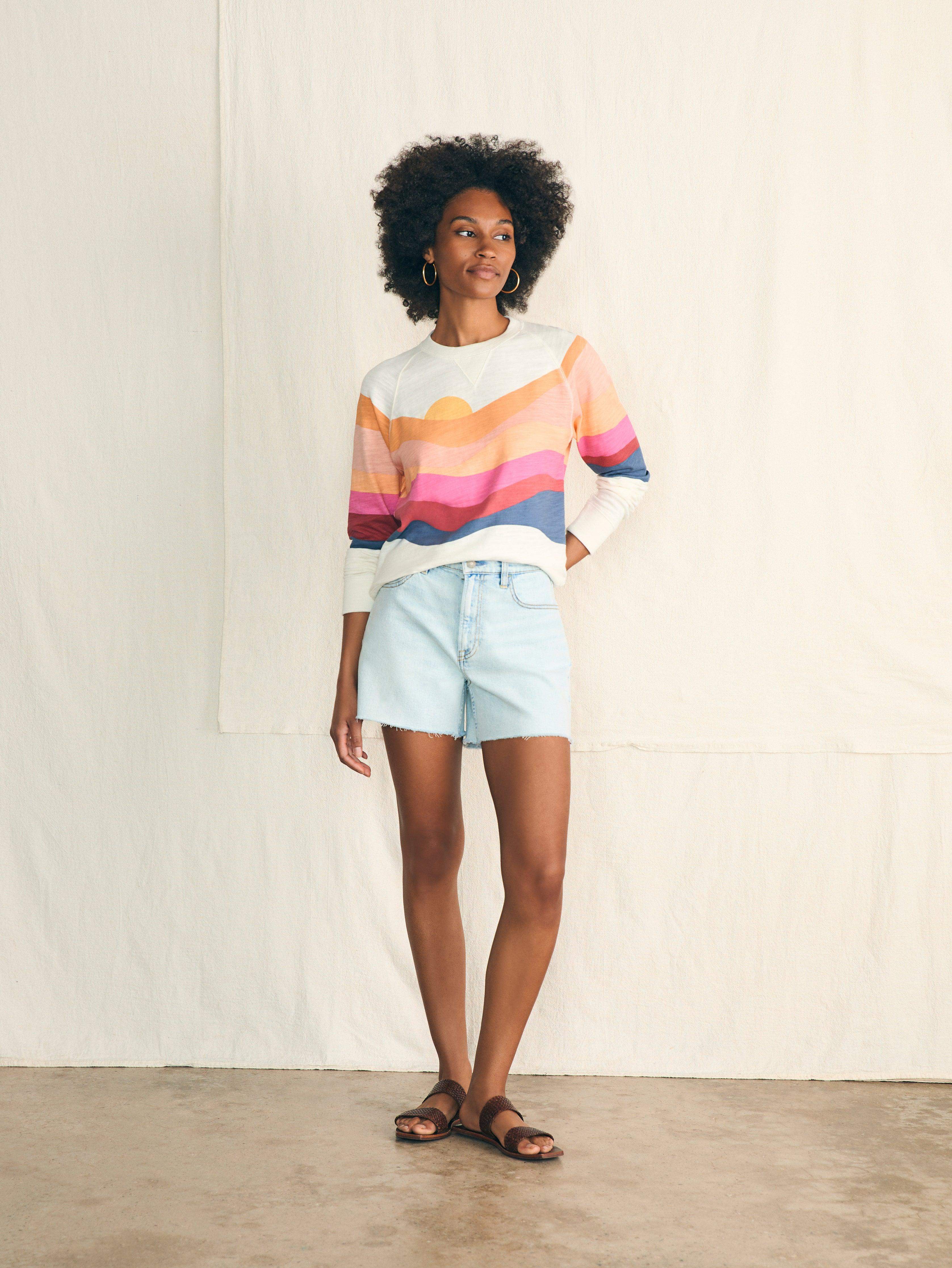 Sunwashed Slub Crewneck - Soleil Set Sail