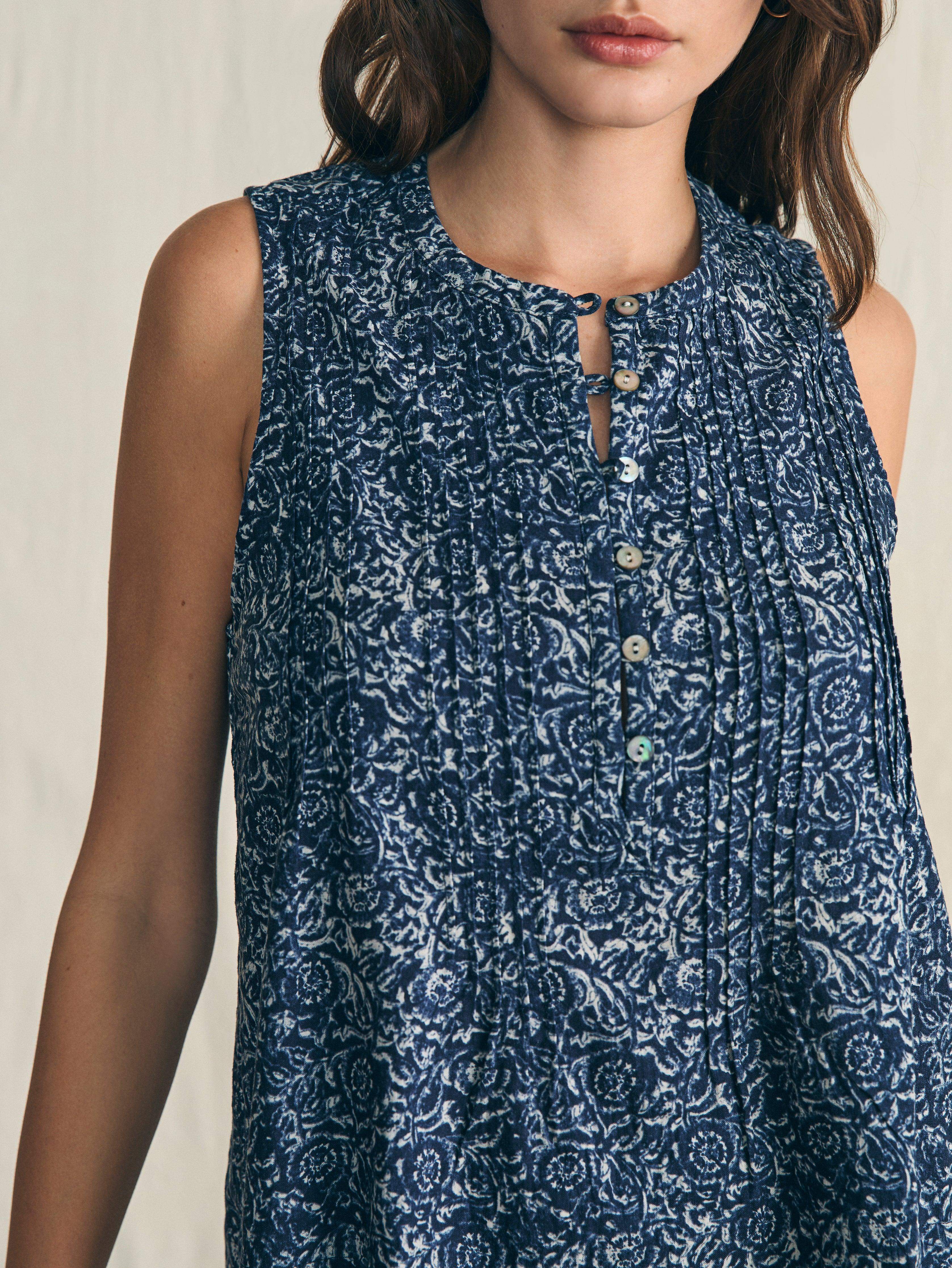 Isha Top - Navy Imma Floral