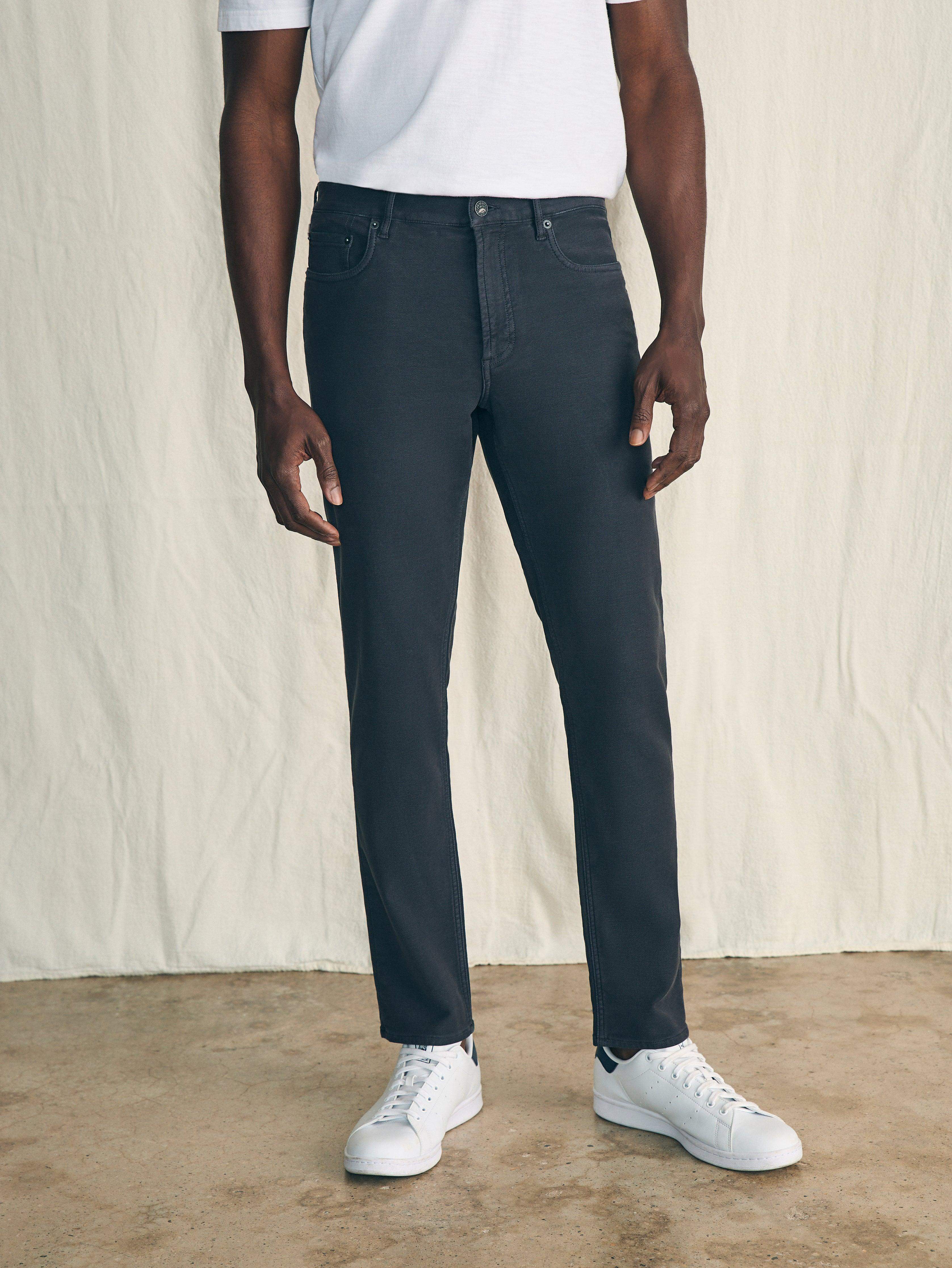 Stretch Terry 5-Pocket Pant (32" Inseam) - Onyx Black