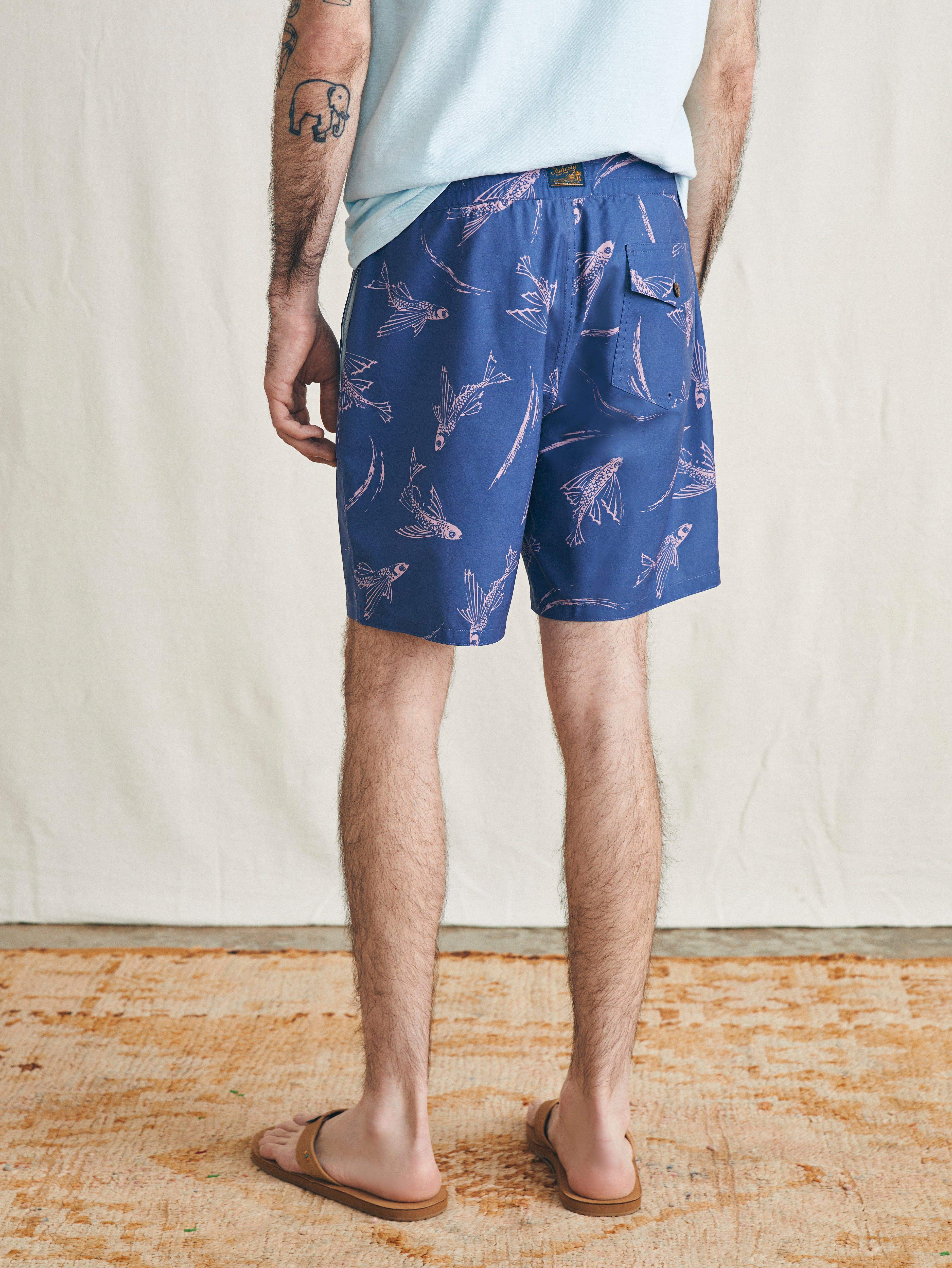 Sunwashed Boardshort - Navy Pink Waterways