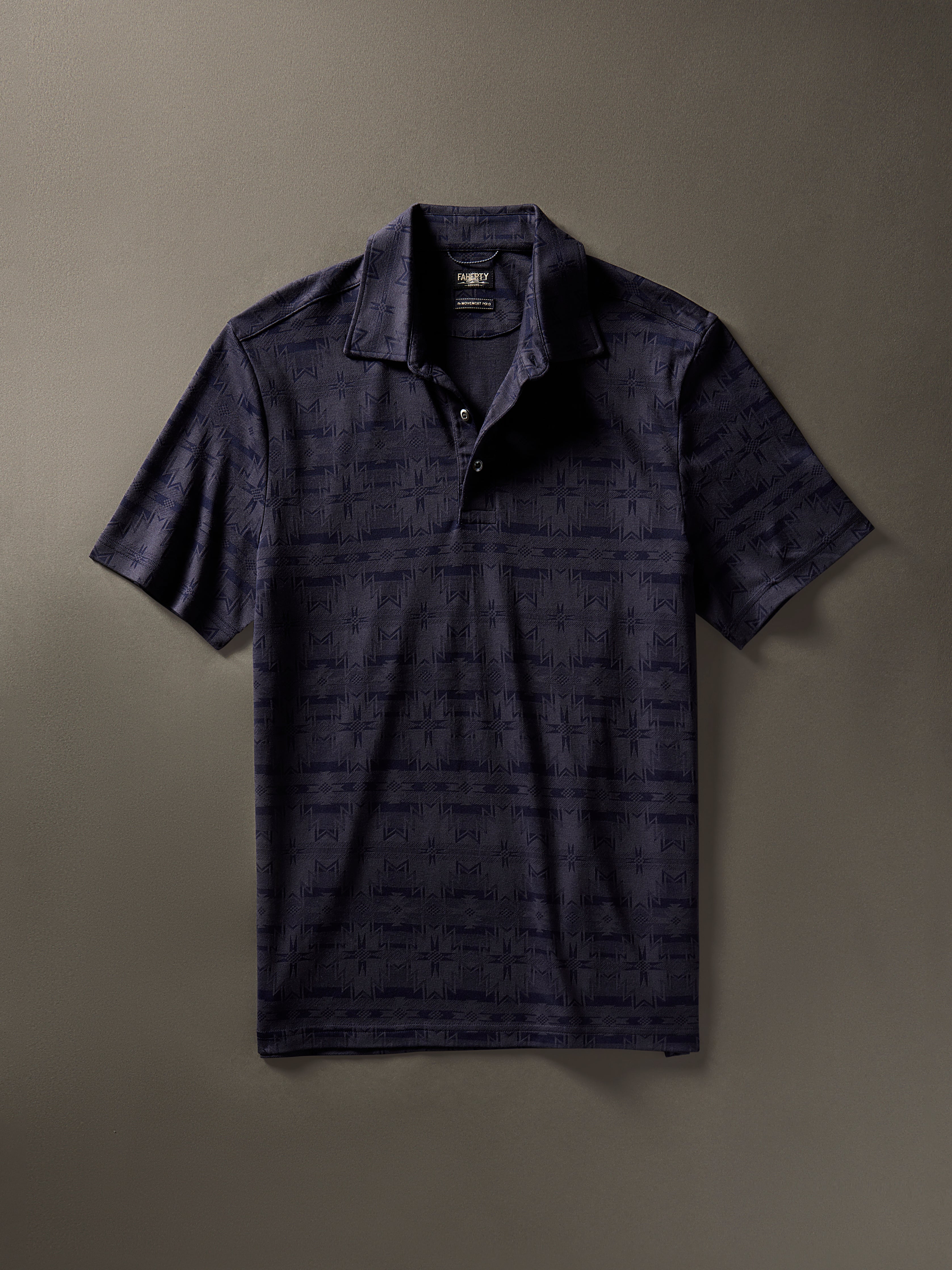 Doug Good Feather Movement™ Short-Sleeve Pique Polo - Night River Stars