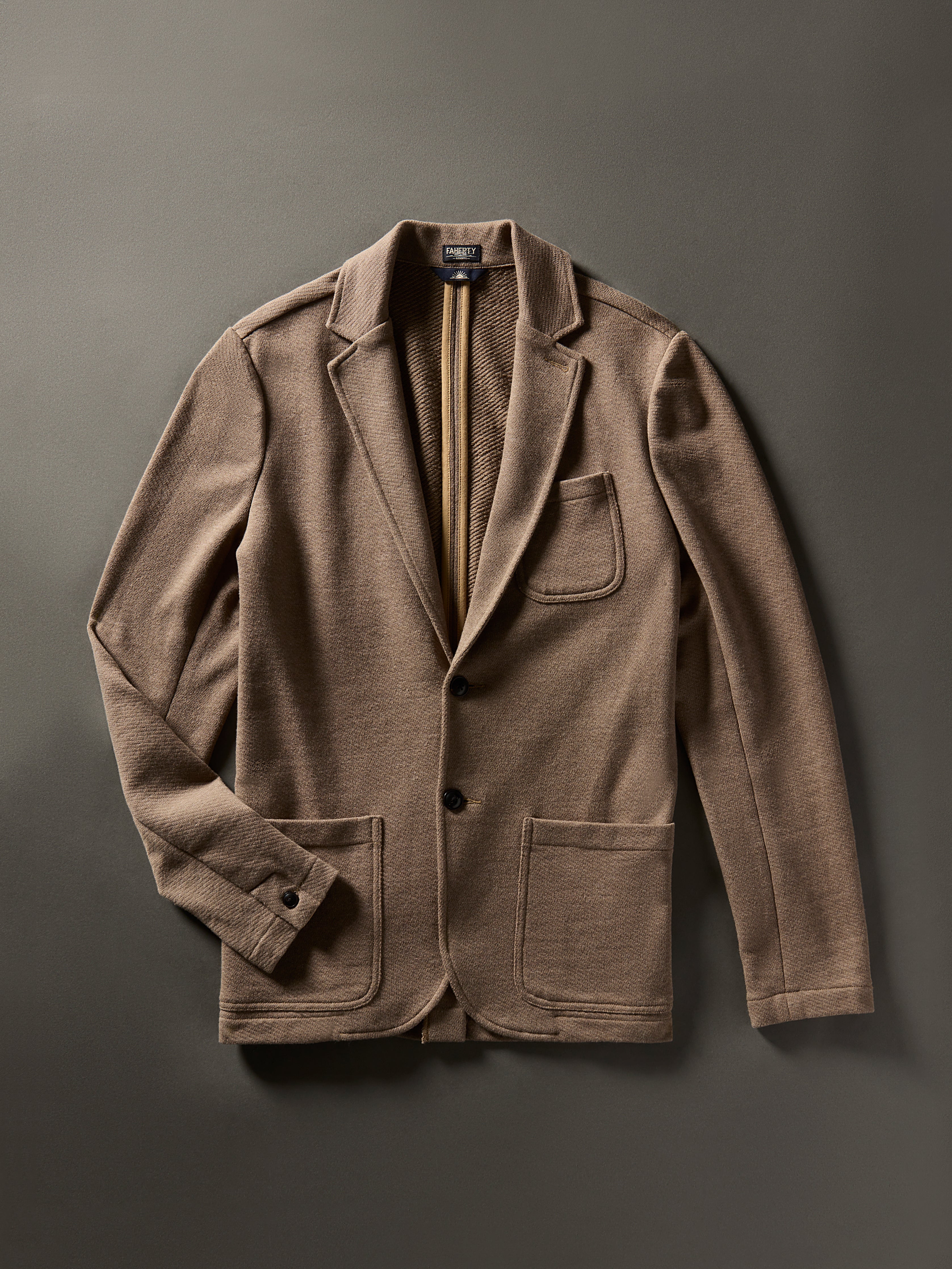 Inlet Knit Blazer - Walnut Melange