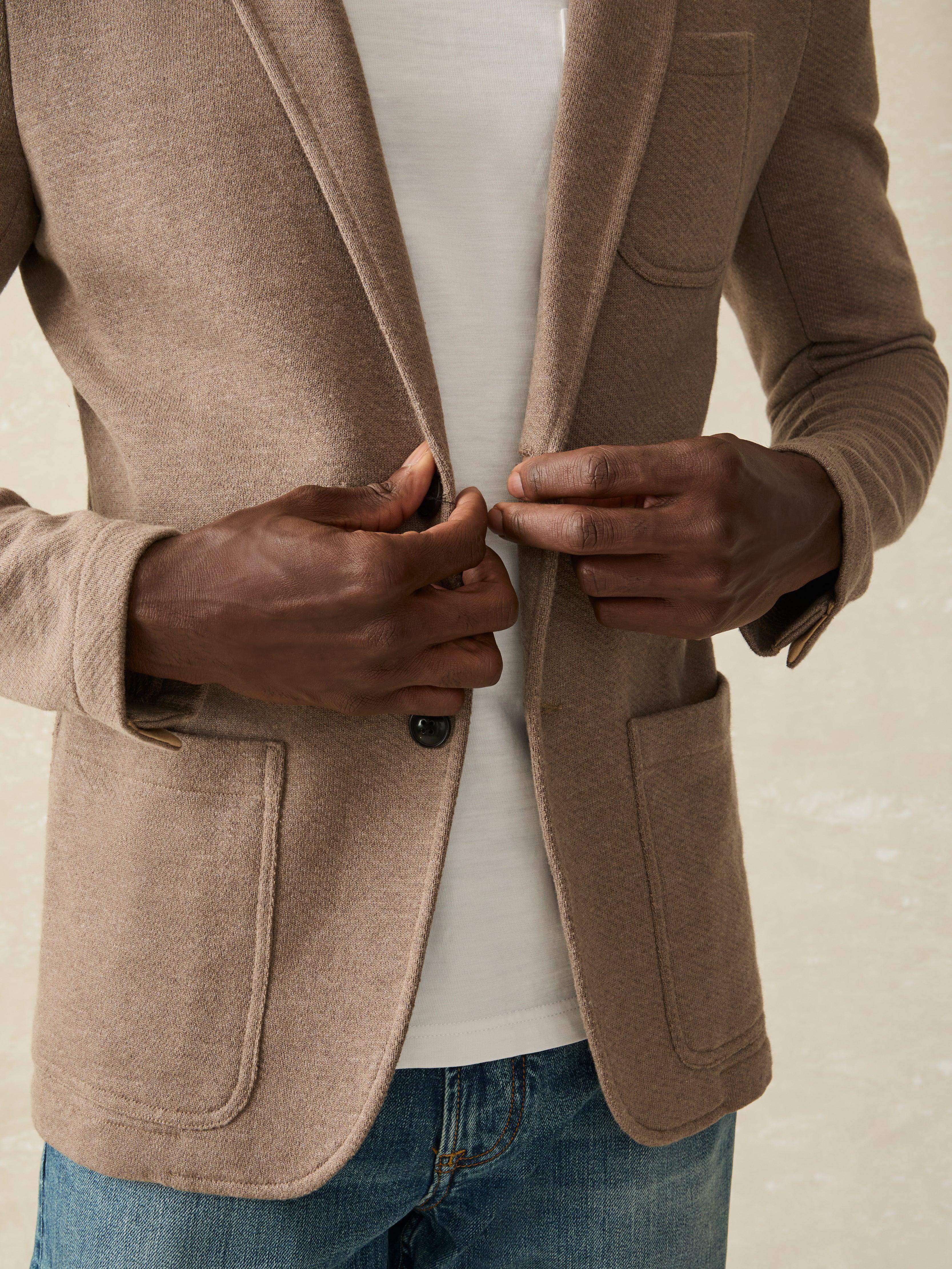 Inlet Knit Blazer - Walnut Melange