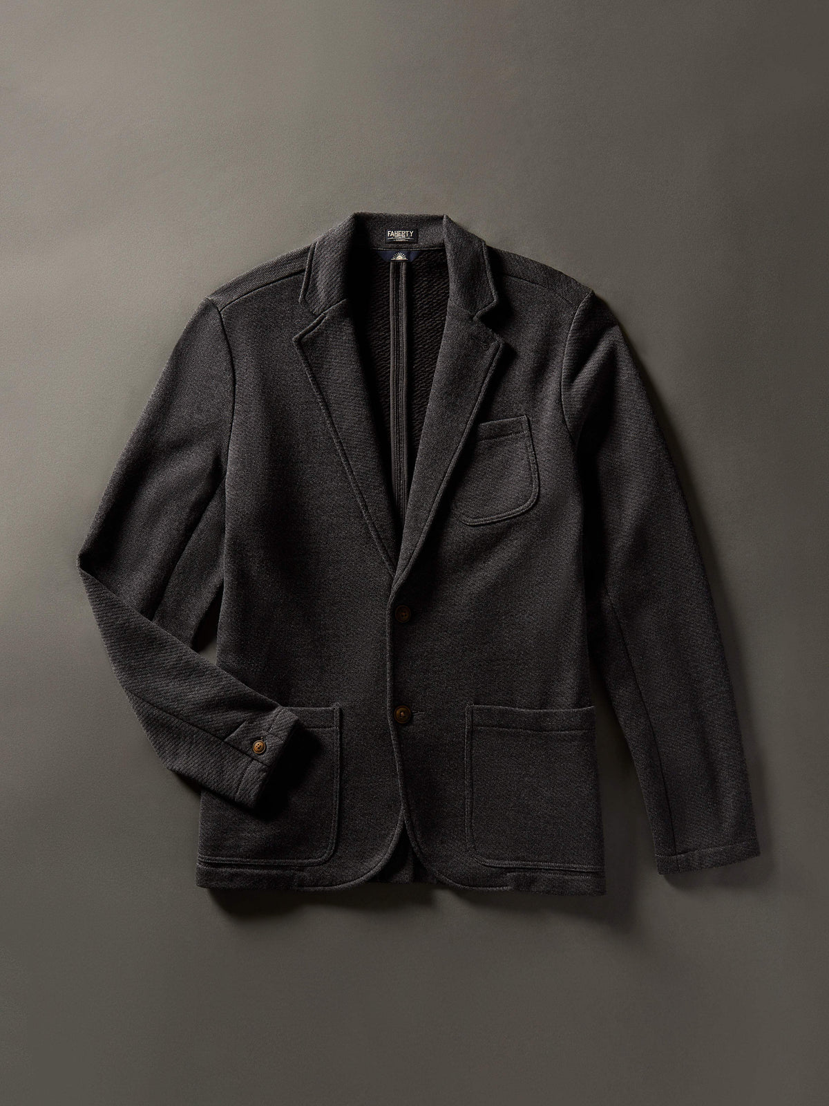 Inlet Knit Blazer - Black Sky Melange, image 2 of 7