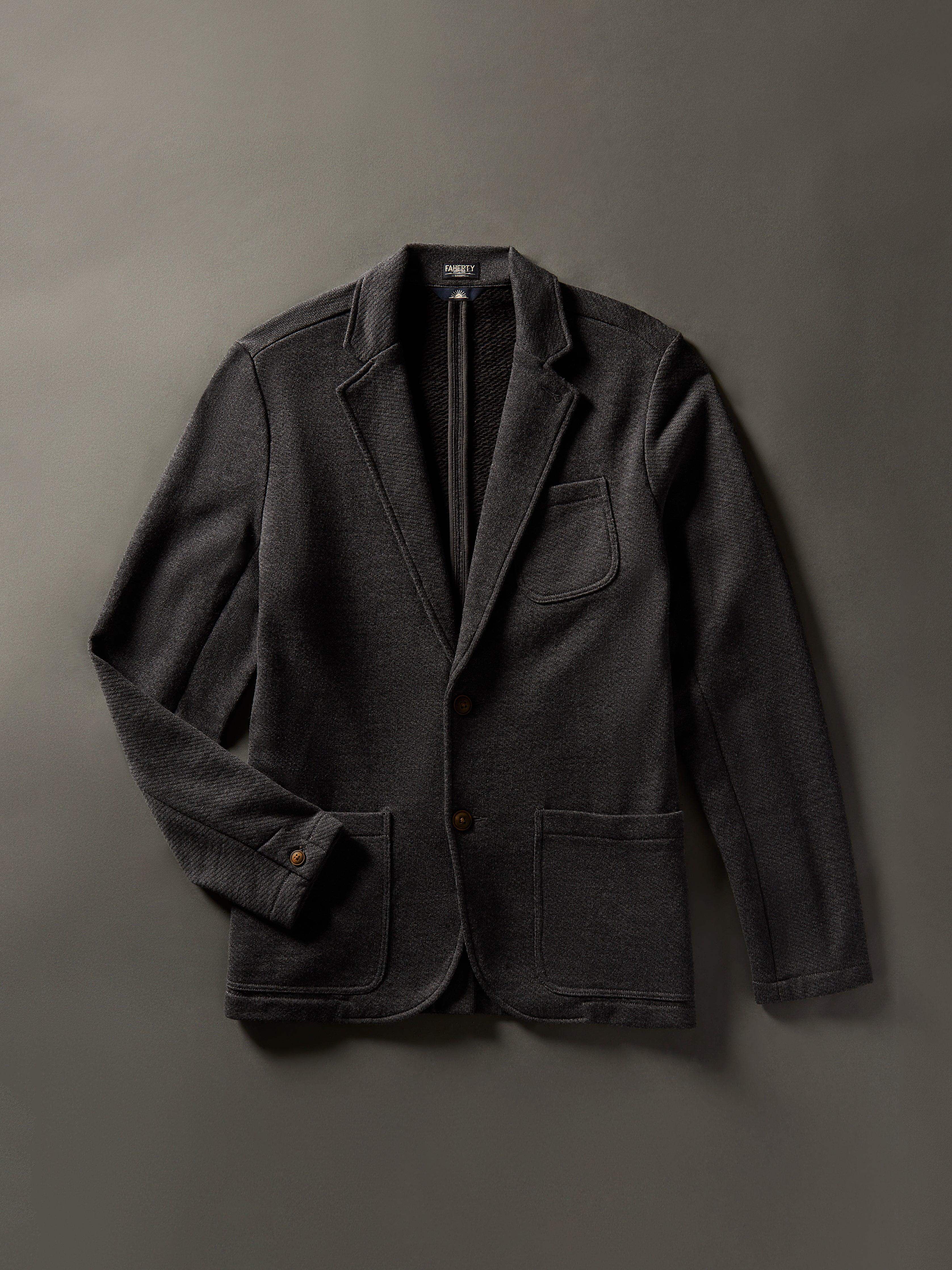 Inlet Knit Blazer (Short) - Black Sky Melange