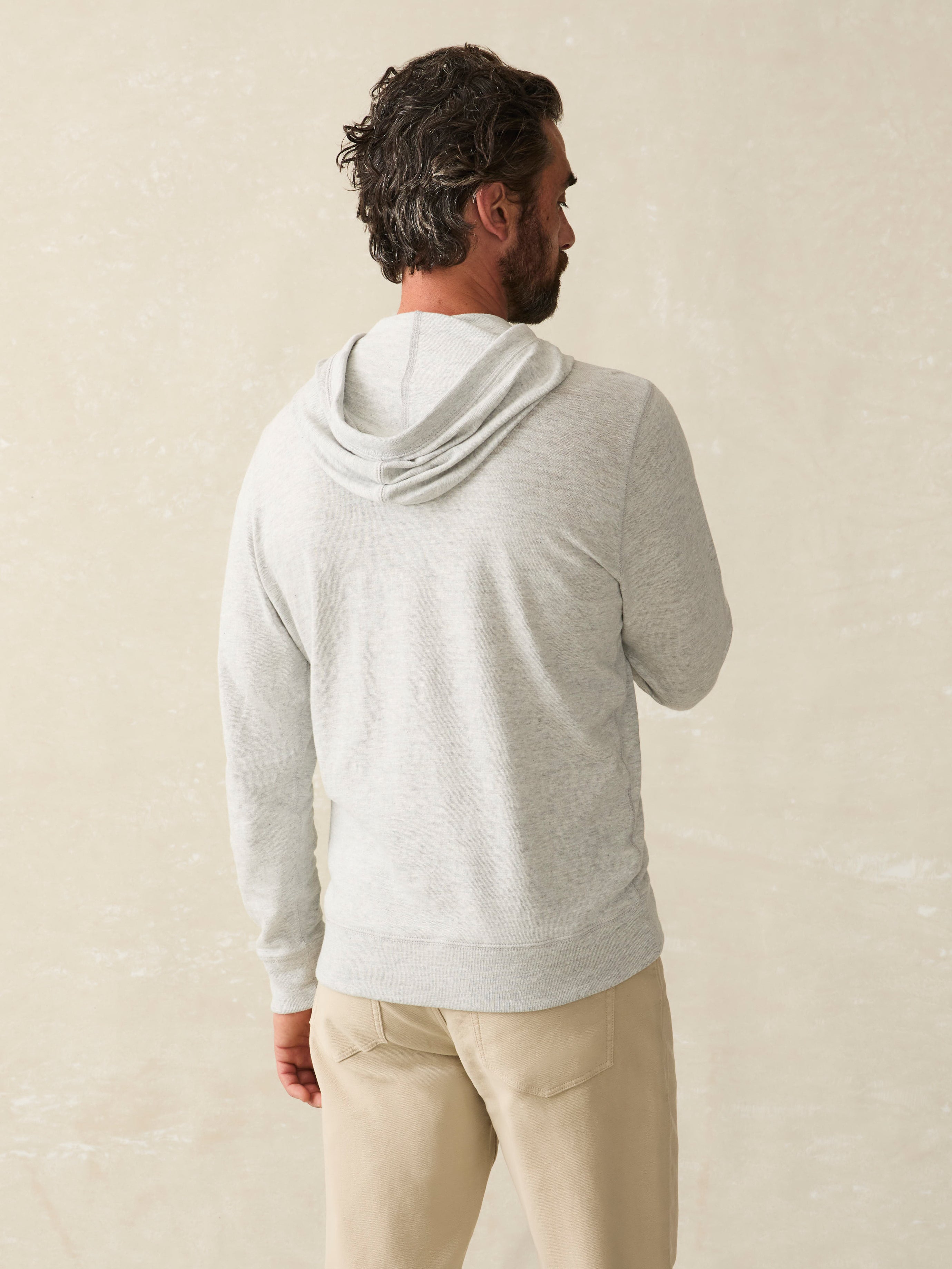 Sunwashed Slub Hoodie - Light Grey Heather