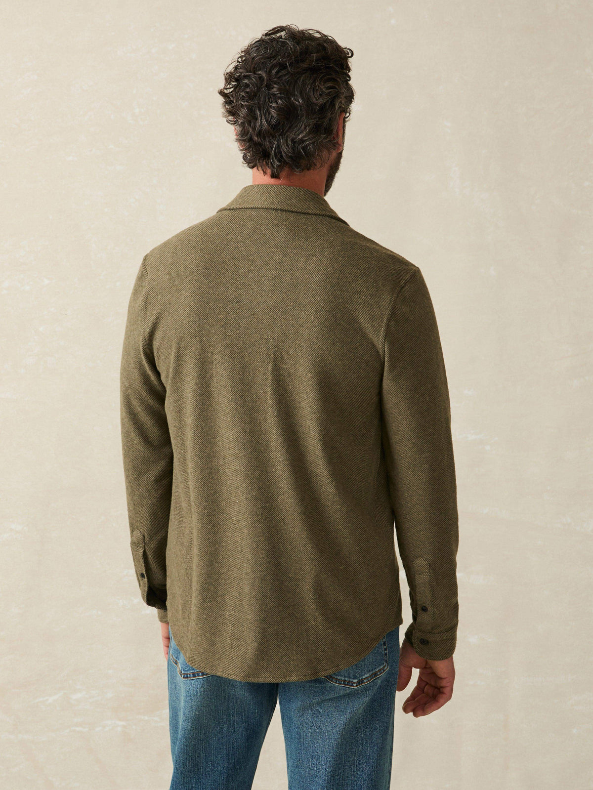 Legend Sweater Shirt - Olive Melange Twill, image 5 of 5