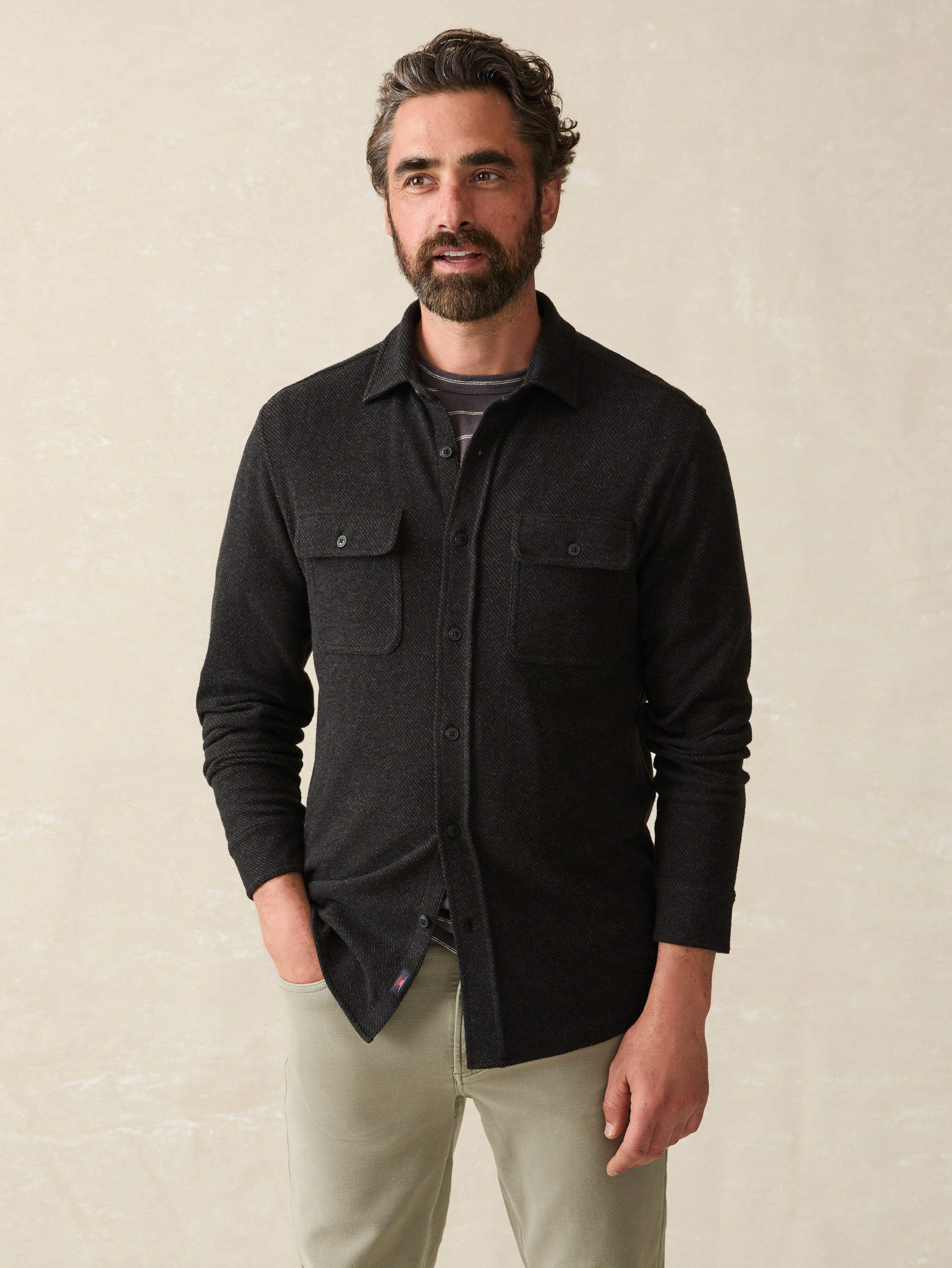Legend™ Sweater Shirt - Heathered Black Twill