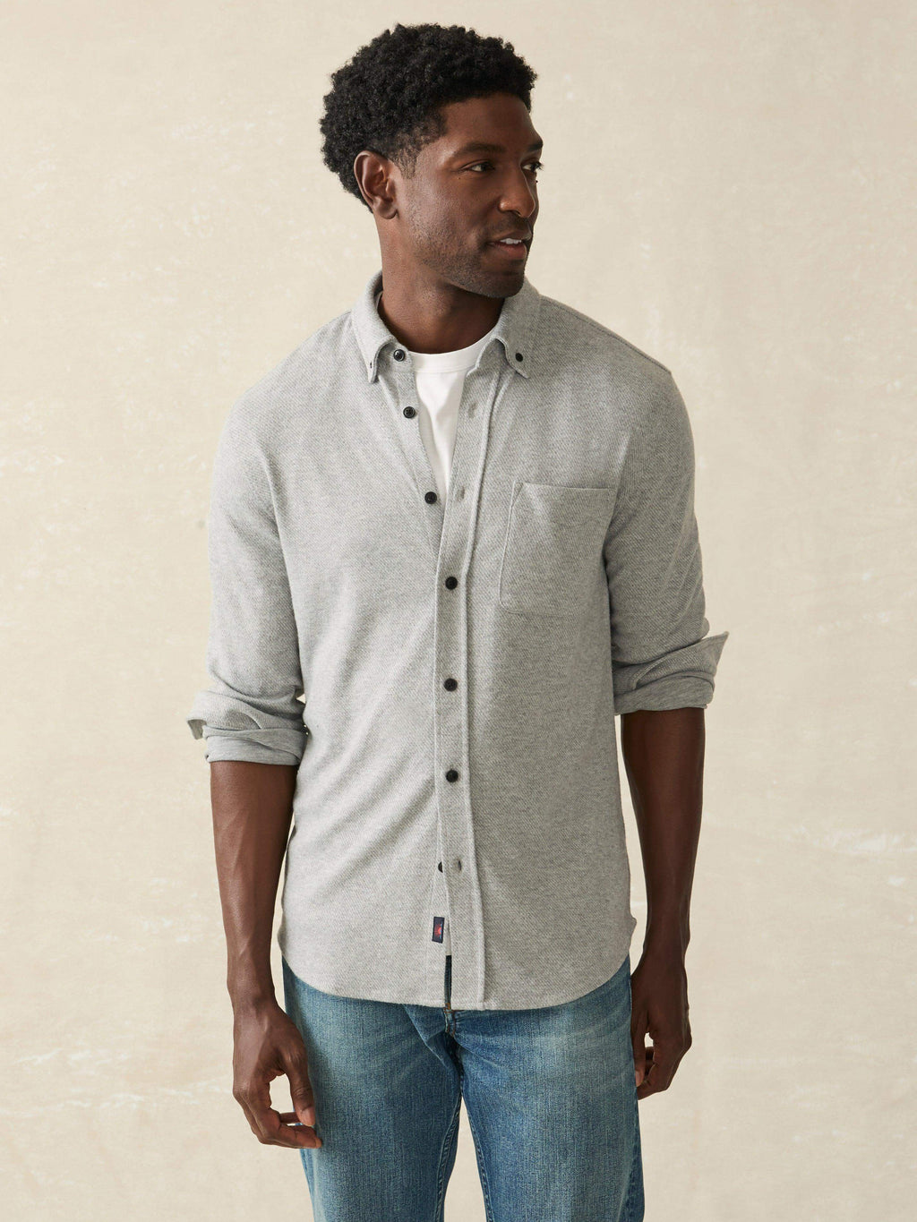 Legend™ Sweater Shirt (Single Pocket) Fossil Grey Twill