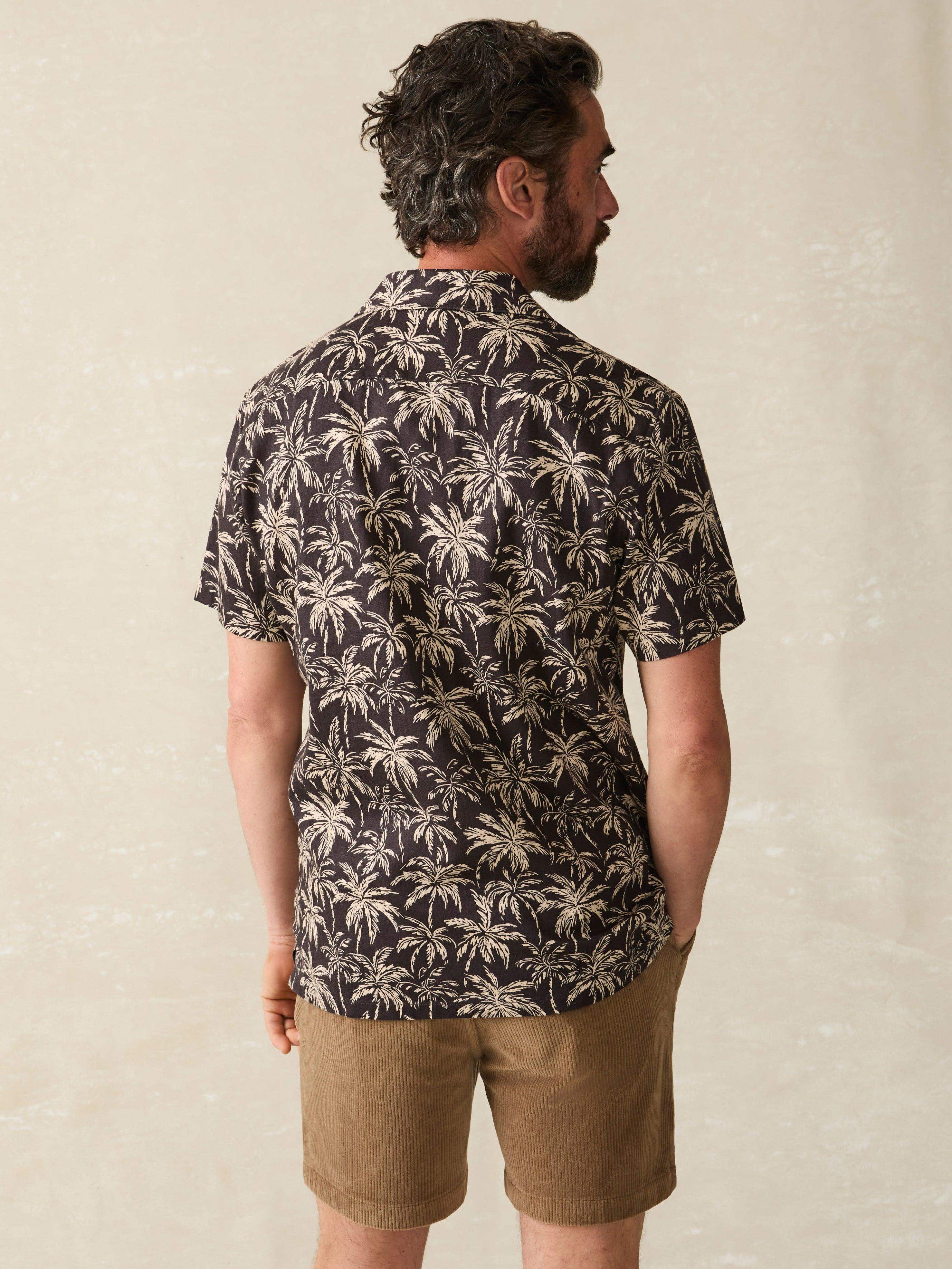 Short-Sleeve Hemp Blend Camp Shirt