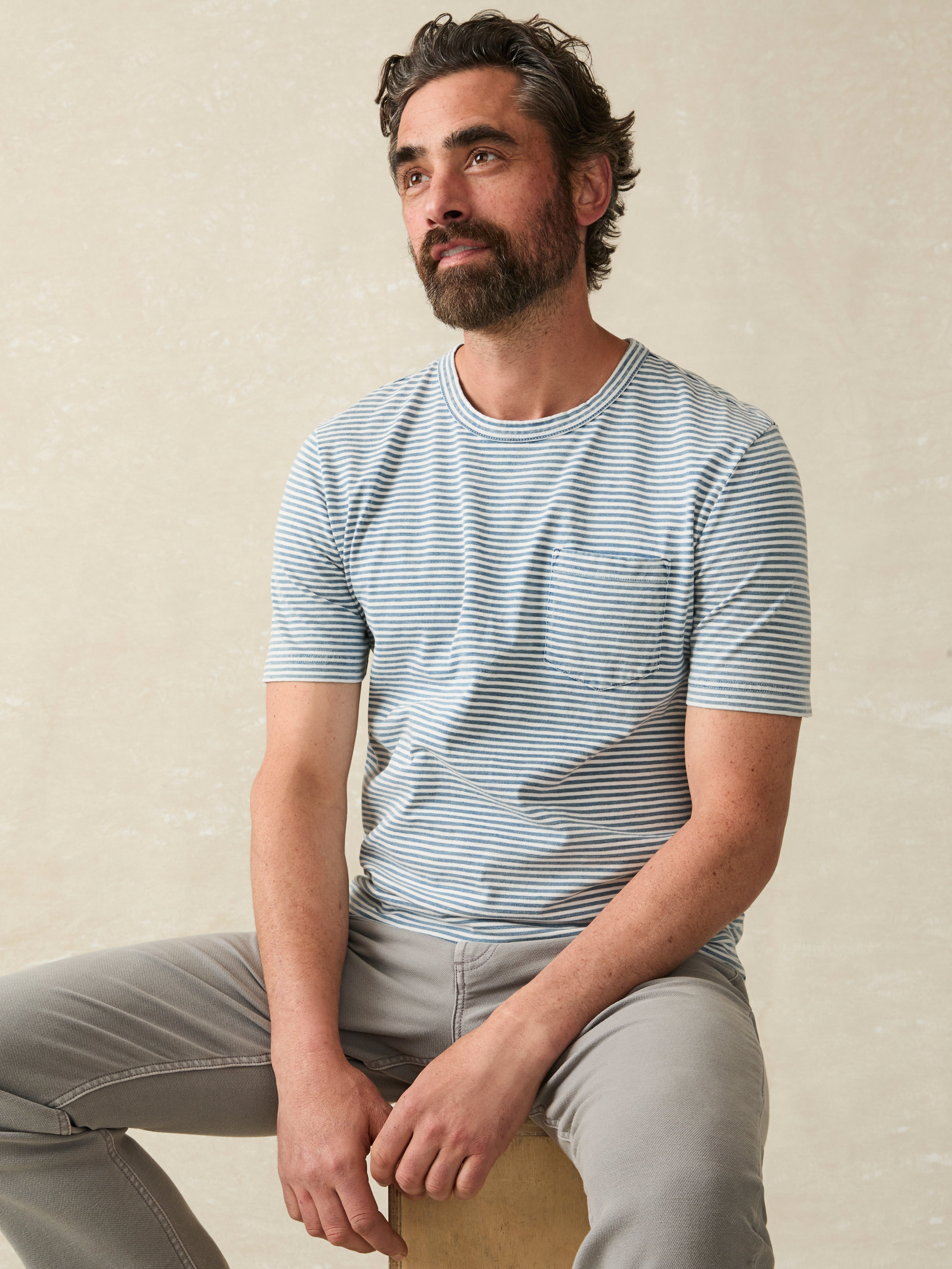 Short-Sleeve Indigo Pocket Tee