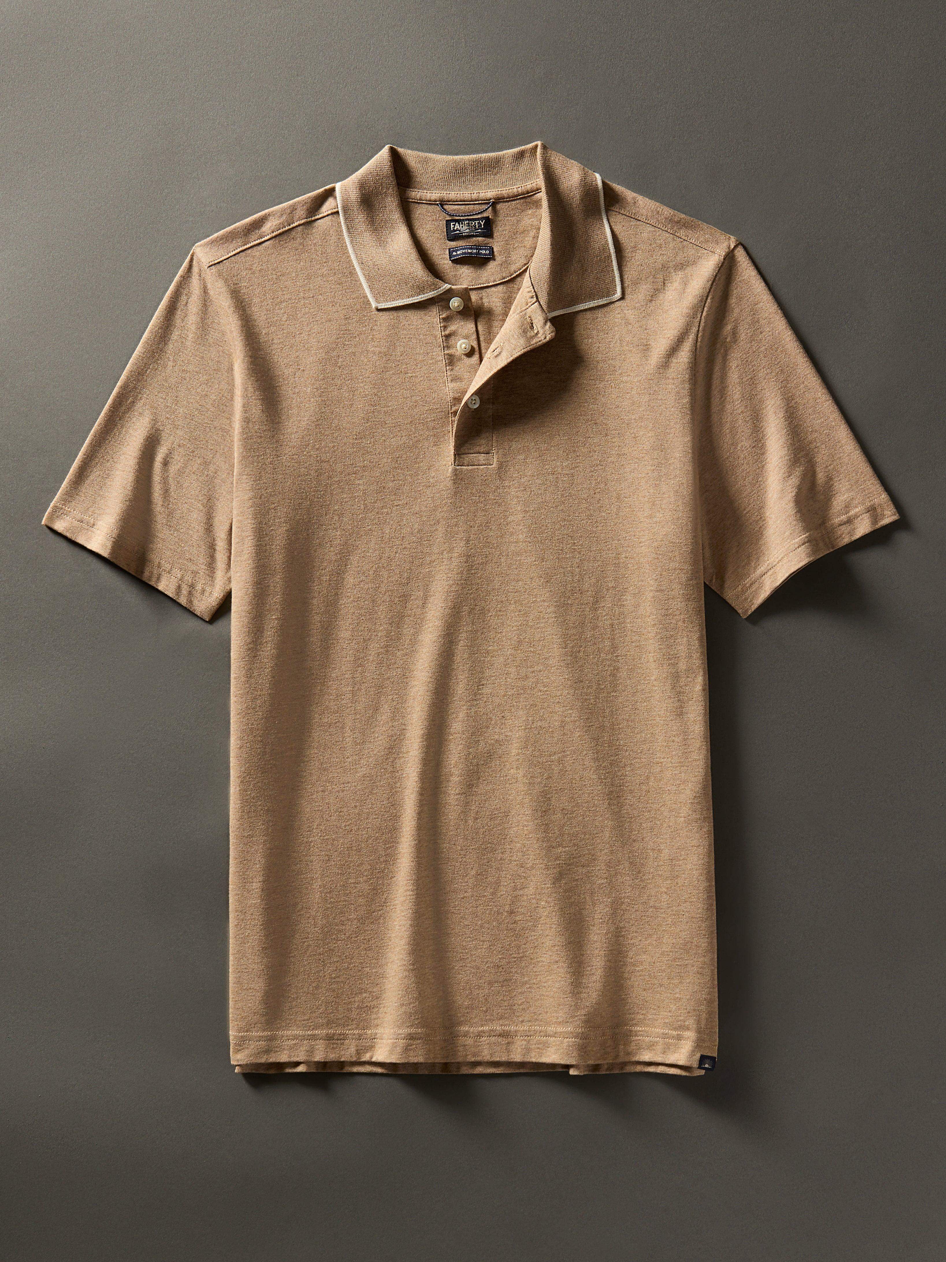 Movement™ Short-Sleeve Pique Polo Shirt - Driftwood Island Heather