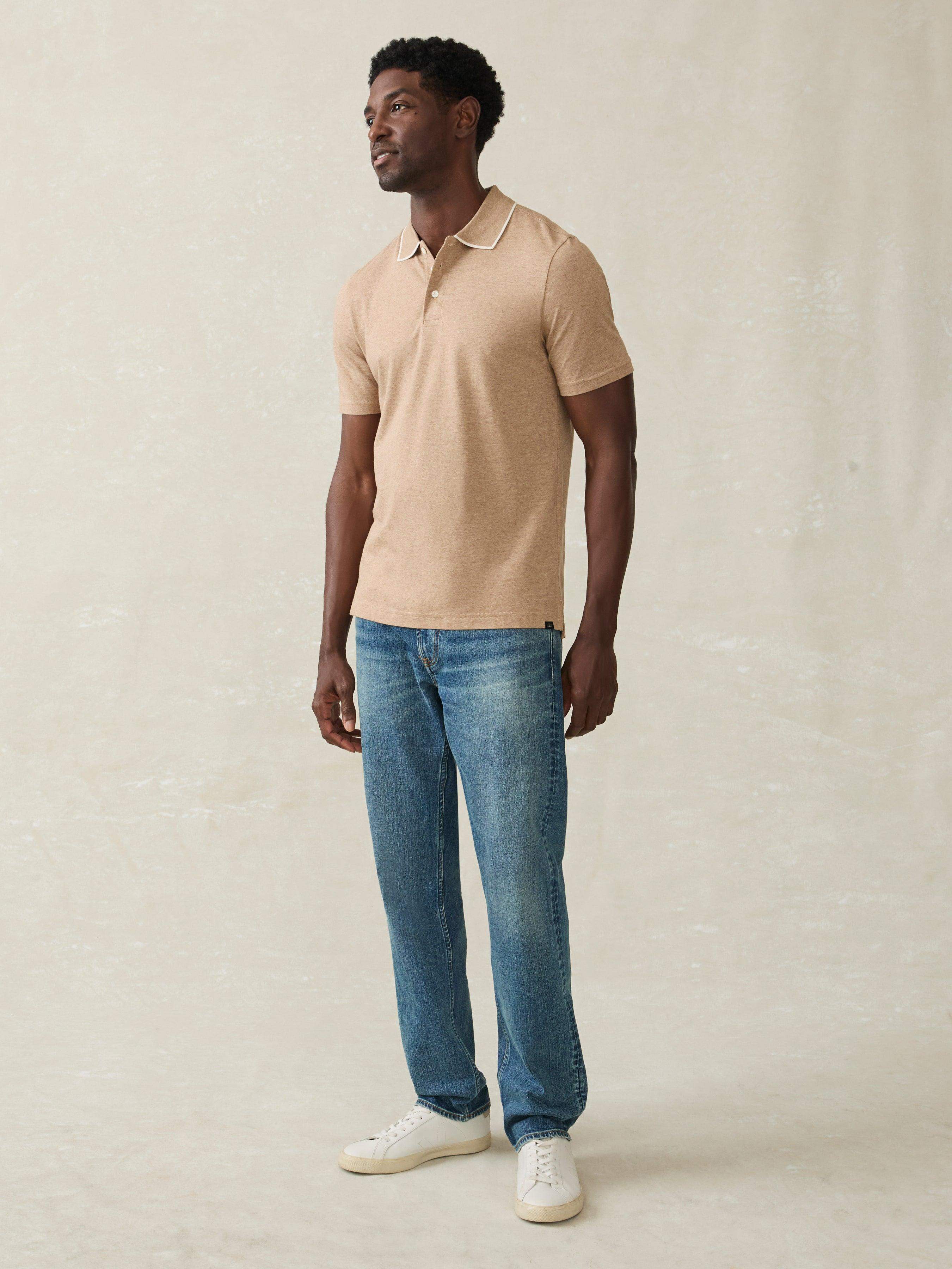 Movement™ Short-Sleeve Pique Polo Shirt - Driftwood Island Heather