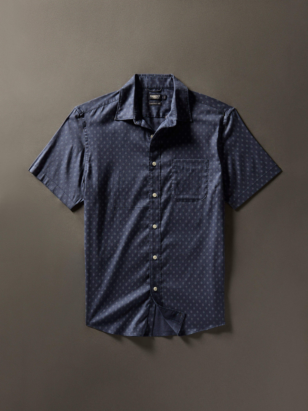 Short-Sleeve Movement Shirt (Tall) - Navy Dusk Diamond Print, image 6 of 7
