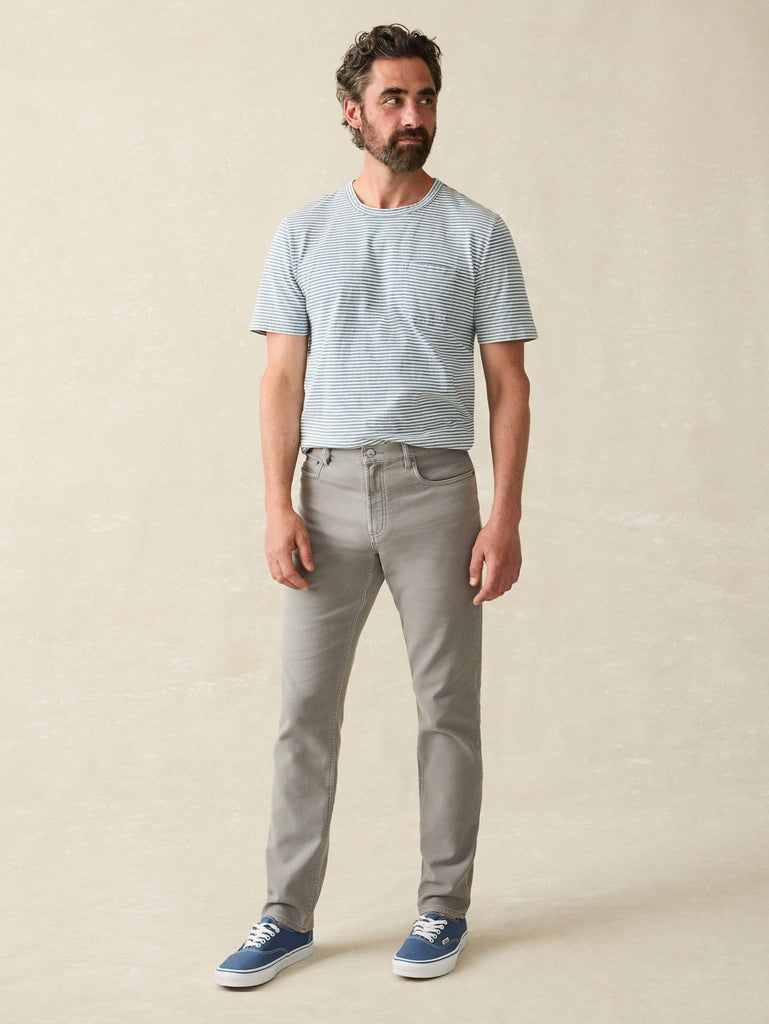 Stretch Terry 5-Pocket Pant - Iron | Faherty Brand