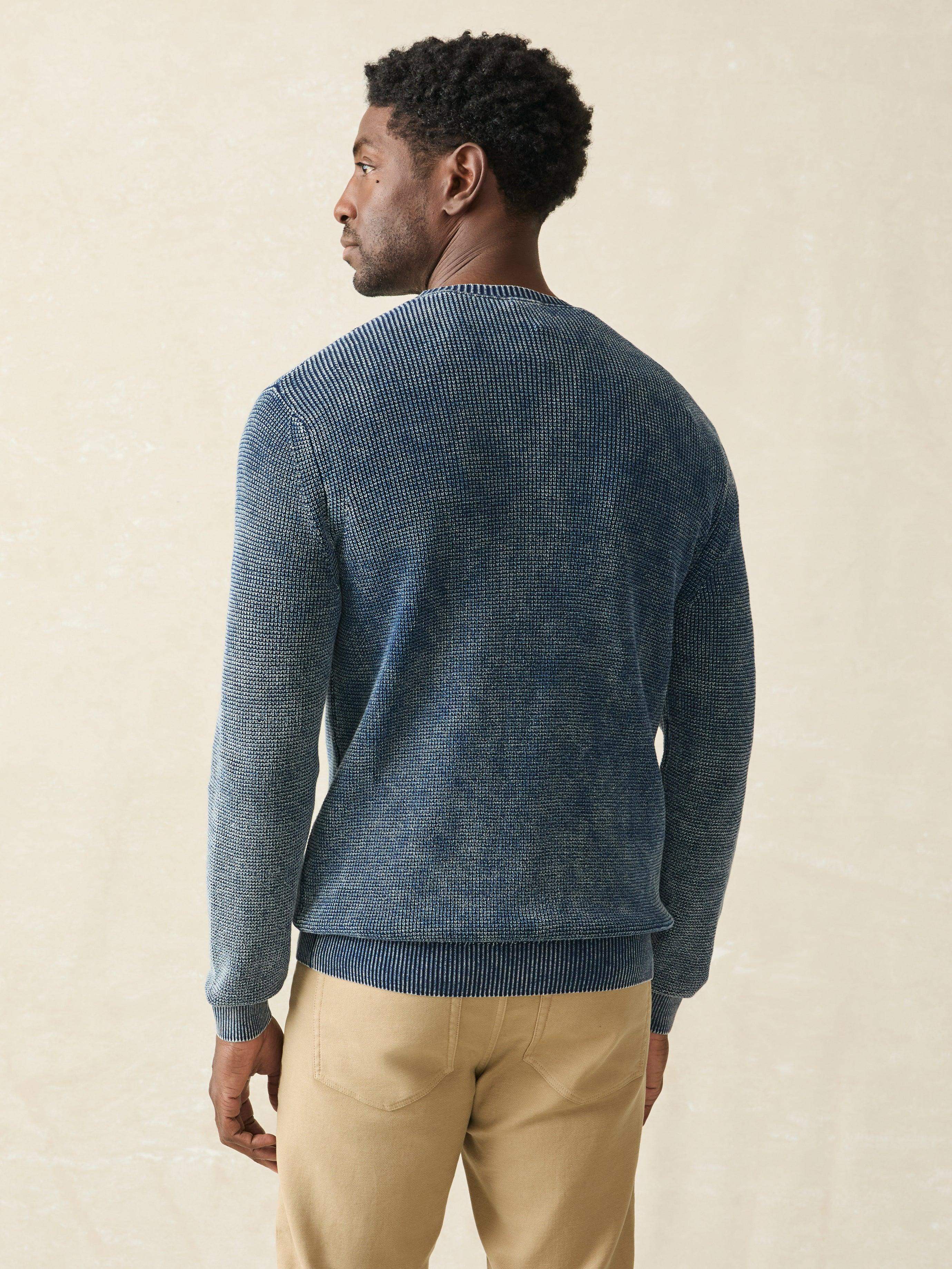 Sunwashed Crewneck Sweater - Indigo Storm Wash