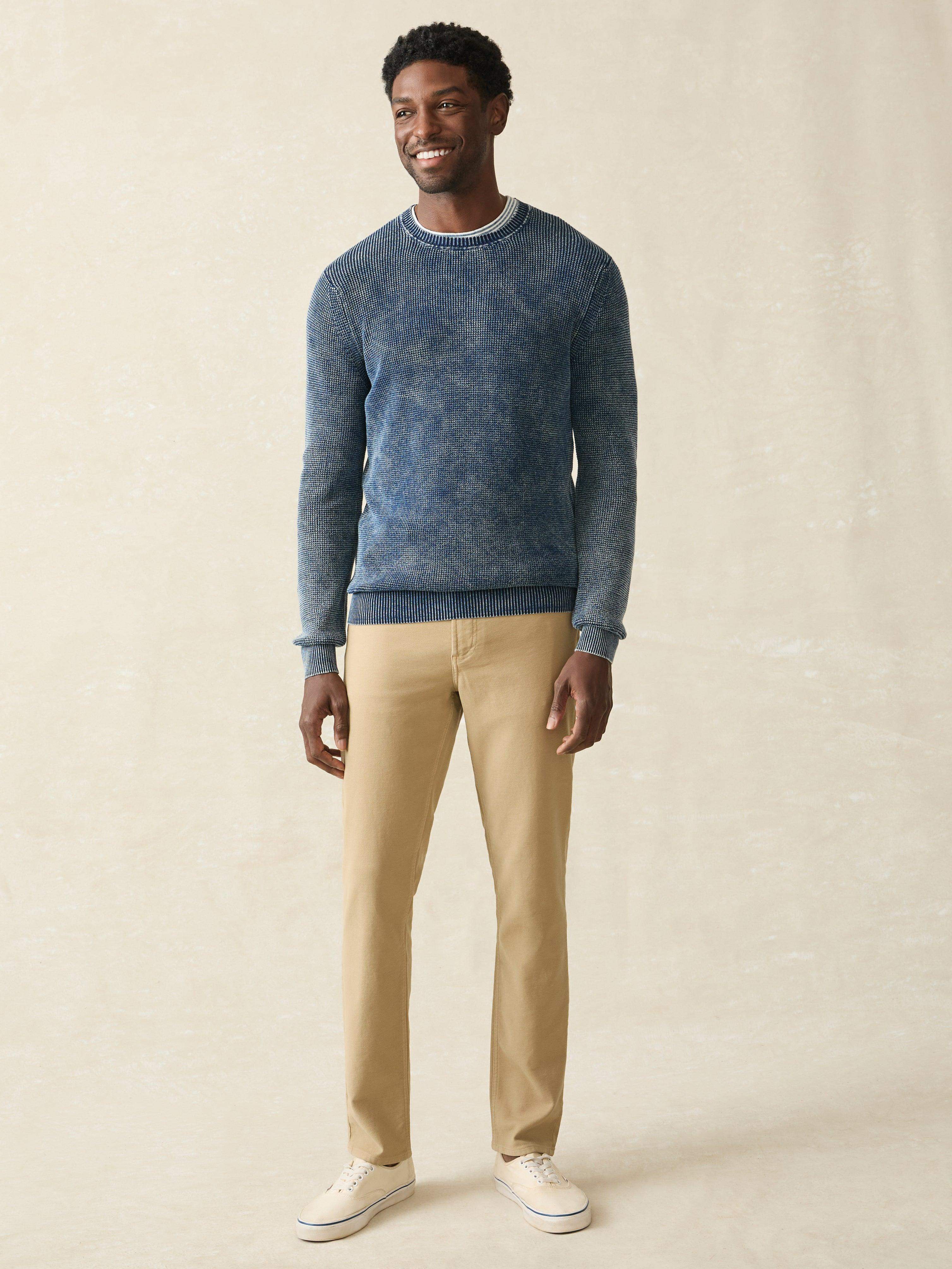 Sunwashed Crewneck Sweater - Indigo Storm Wash