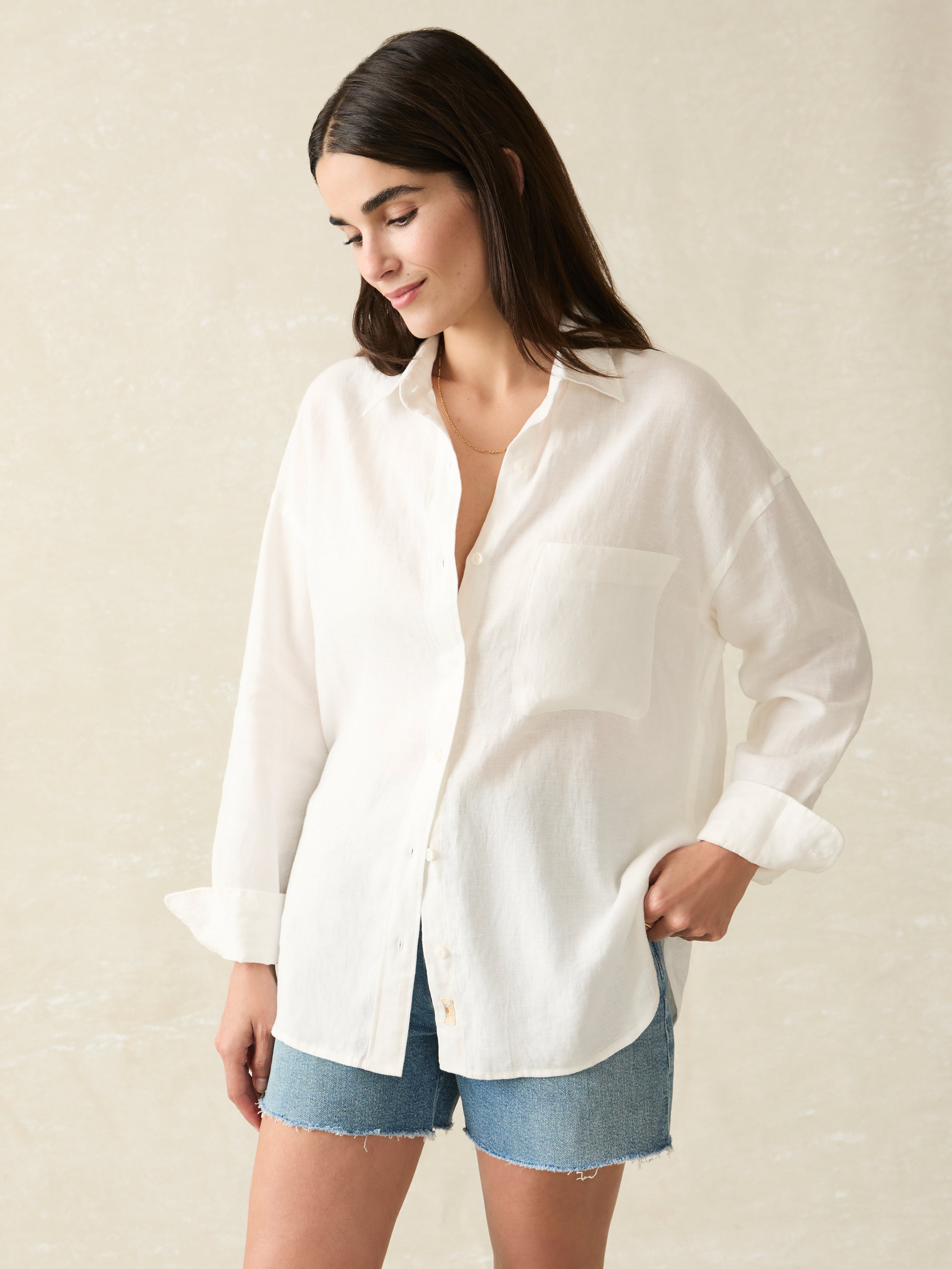 Laguna Linen Relaxed Shirt - White