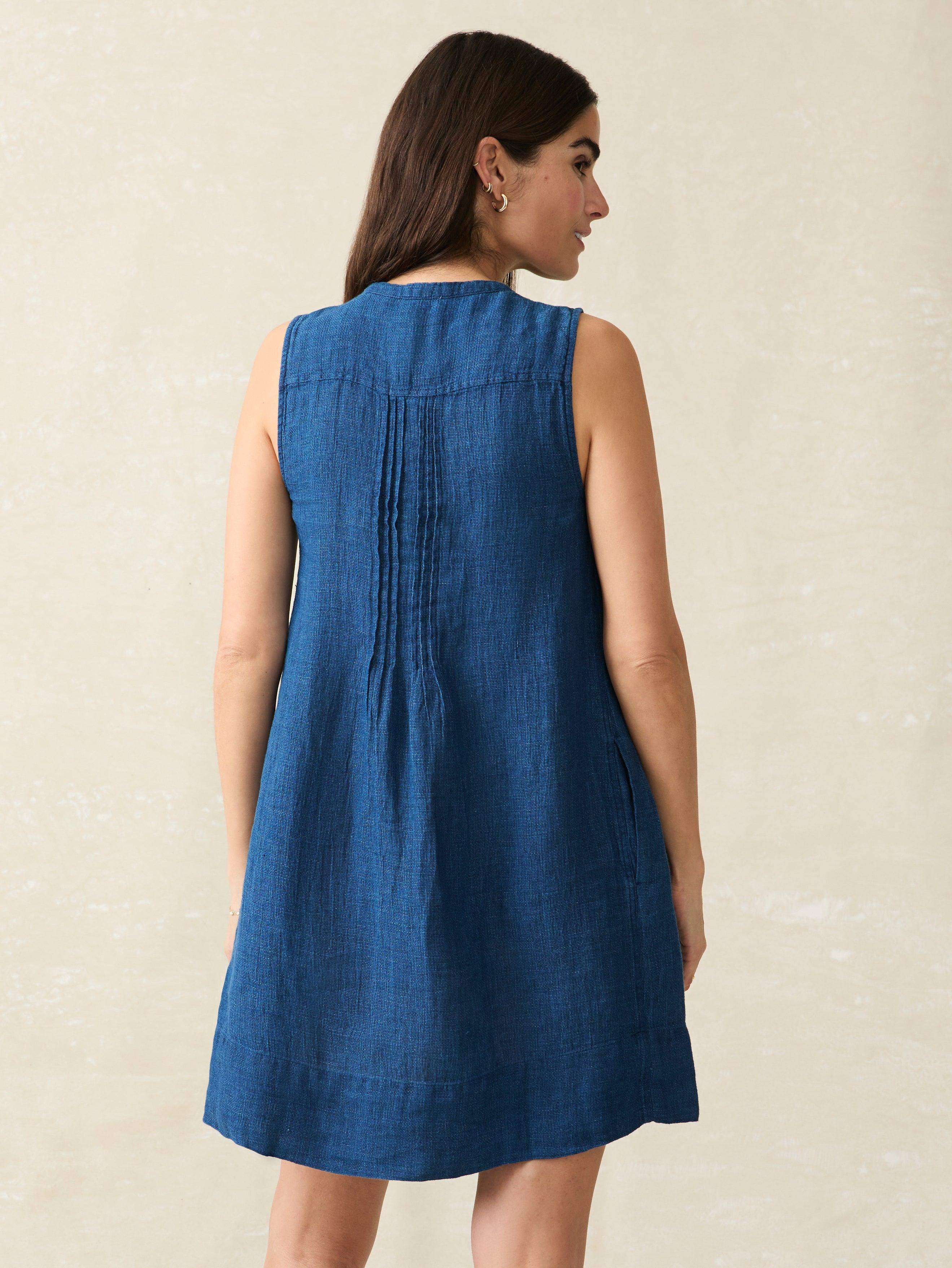 Isha Basketweave Dress - Indigo