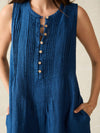 Isha Basketweave Dress - Indigo