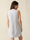 Isha Dress - Blue Mini Stripe