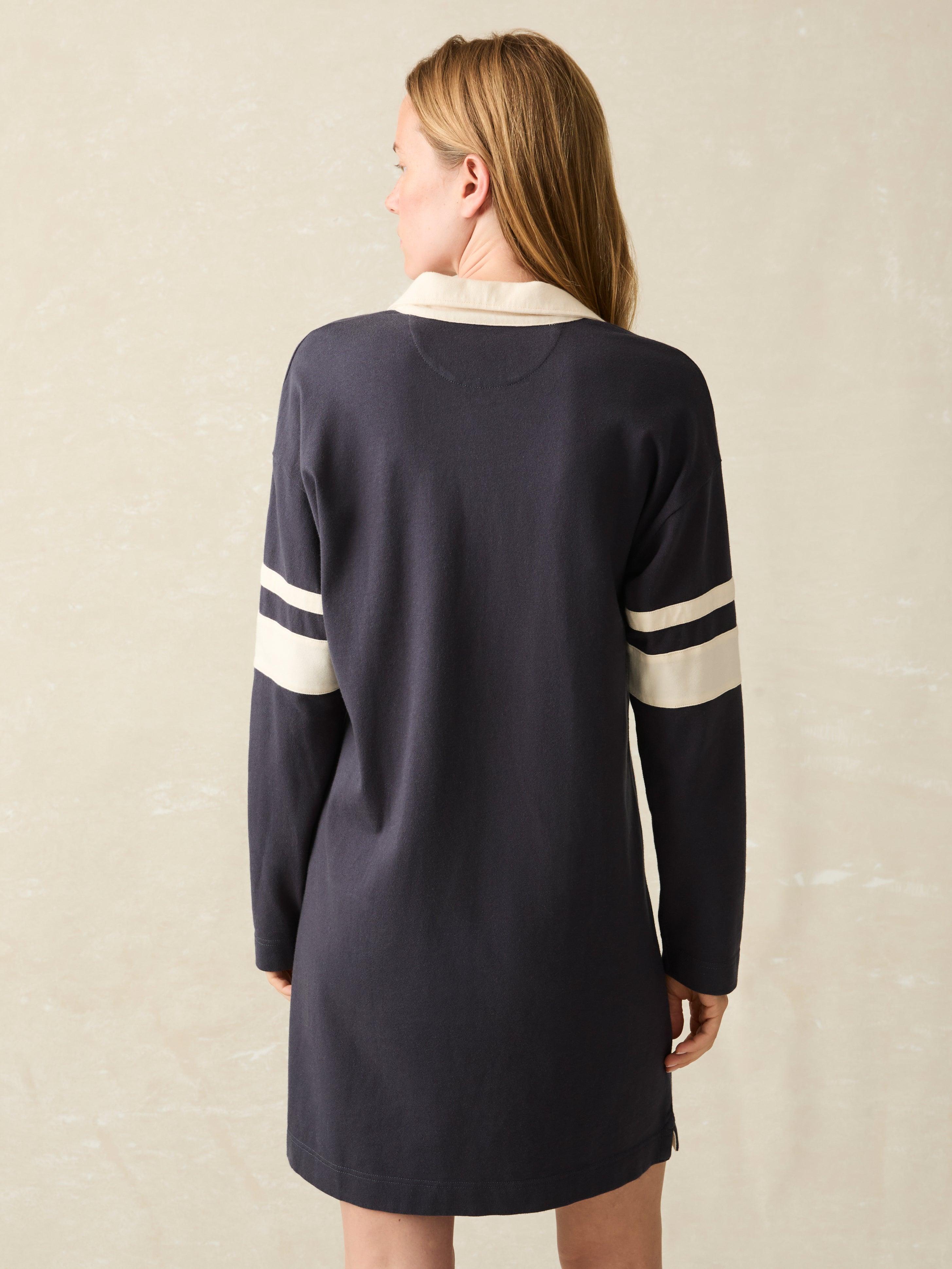 Sport Jersey Polo Dress - Sea Storm