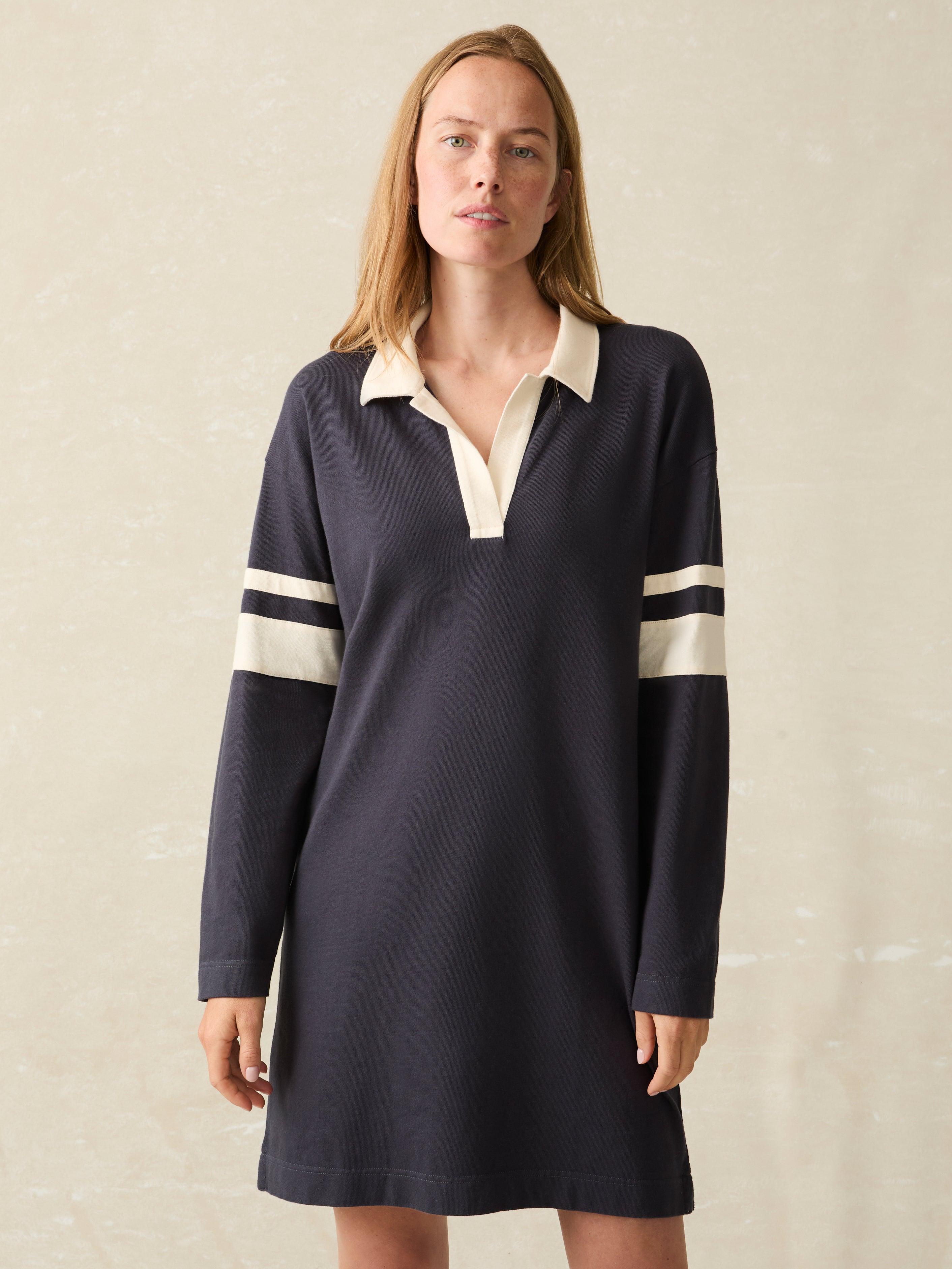 Sport Jersey Polo Dress - Sea Storm