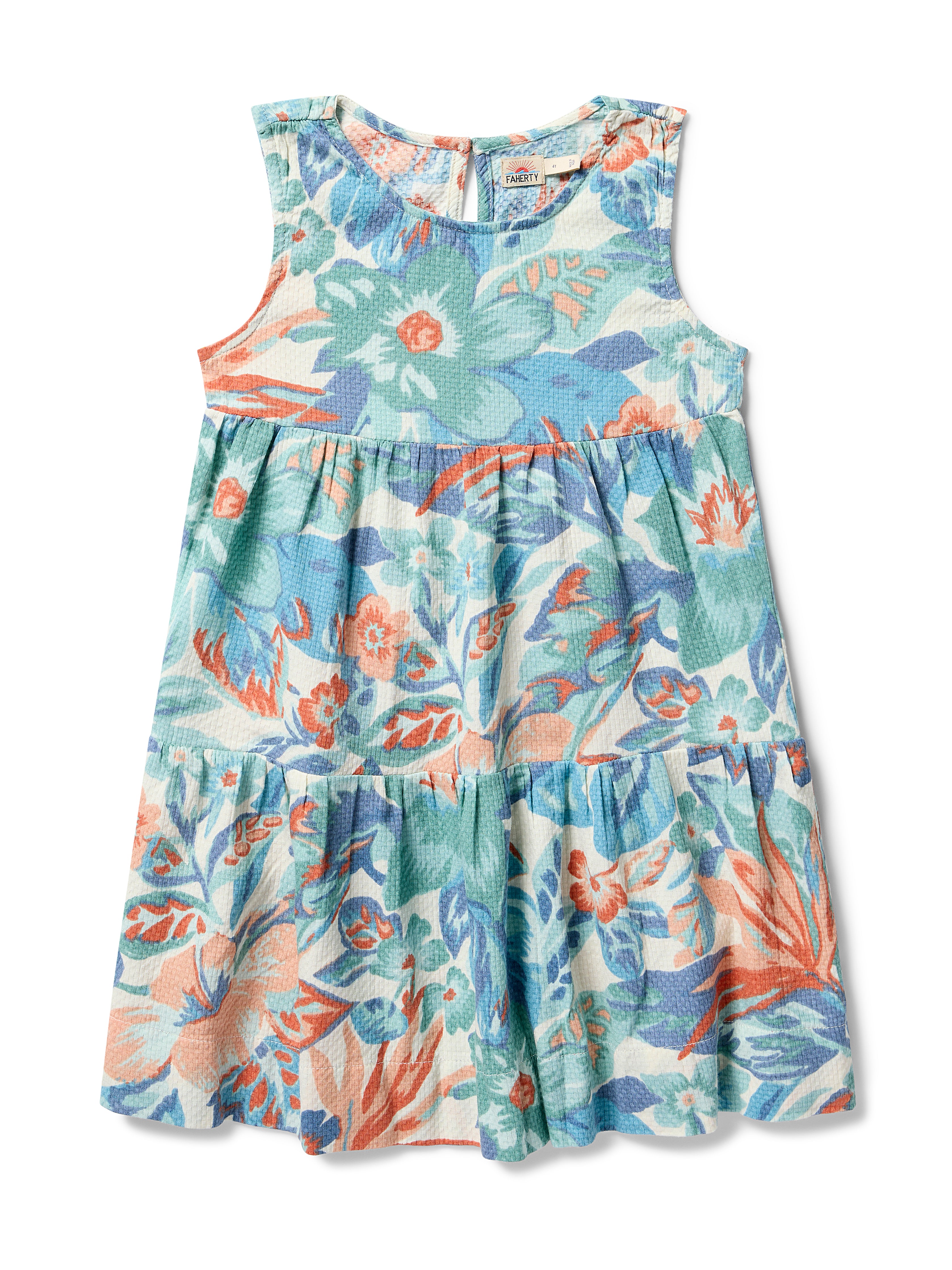 Kids Lanai Seersucker Dress - Paradise Blossom Floral