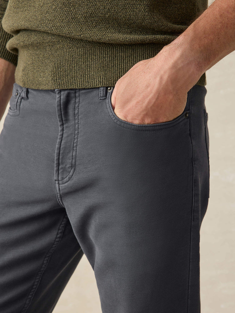 Stretch Terry 5-Pocket Pant - Deepest Navy | Faherty Brand