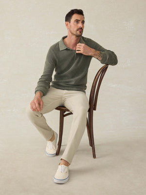 Sunwashed Sweater Polo - Pine Ridge