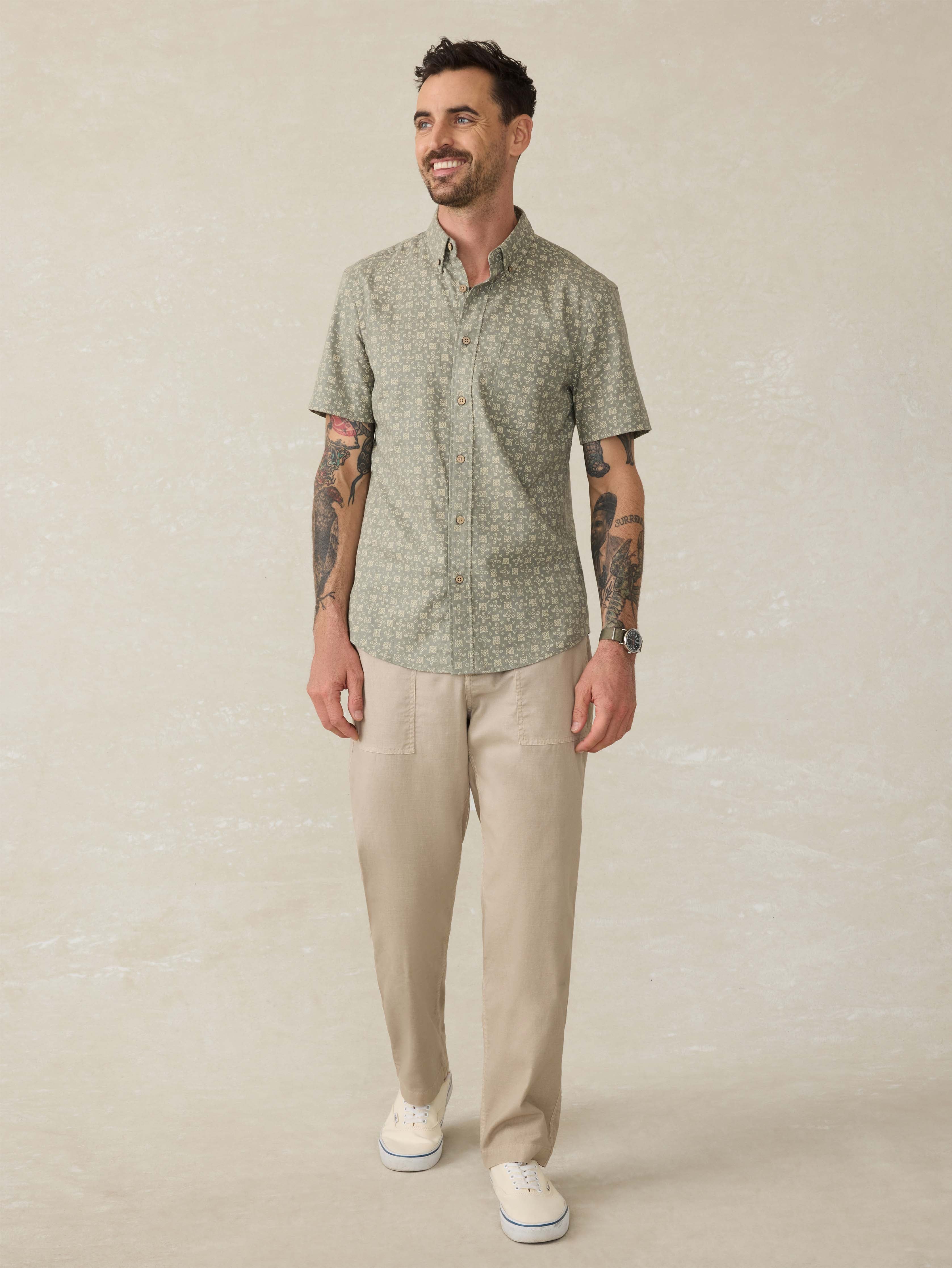 PARTIMENTOのBreeze T-shirt Short-Sleeve Breeze Shirt - Clear Waters Blossom | Faherty Brand