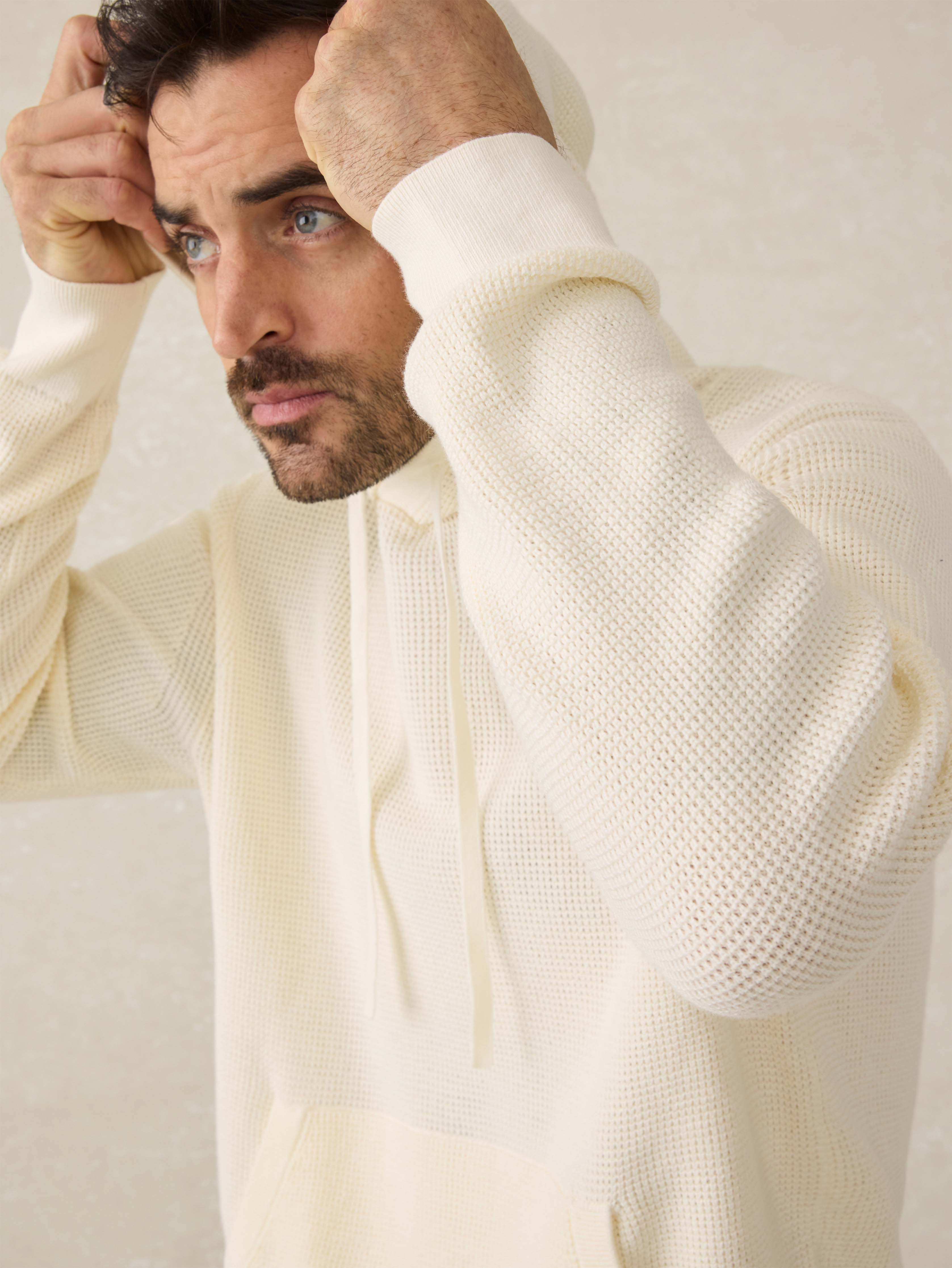 Sunwashed Sweater Hoodie - White Shell