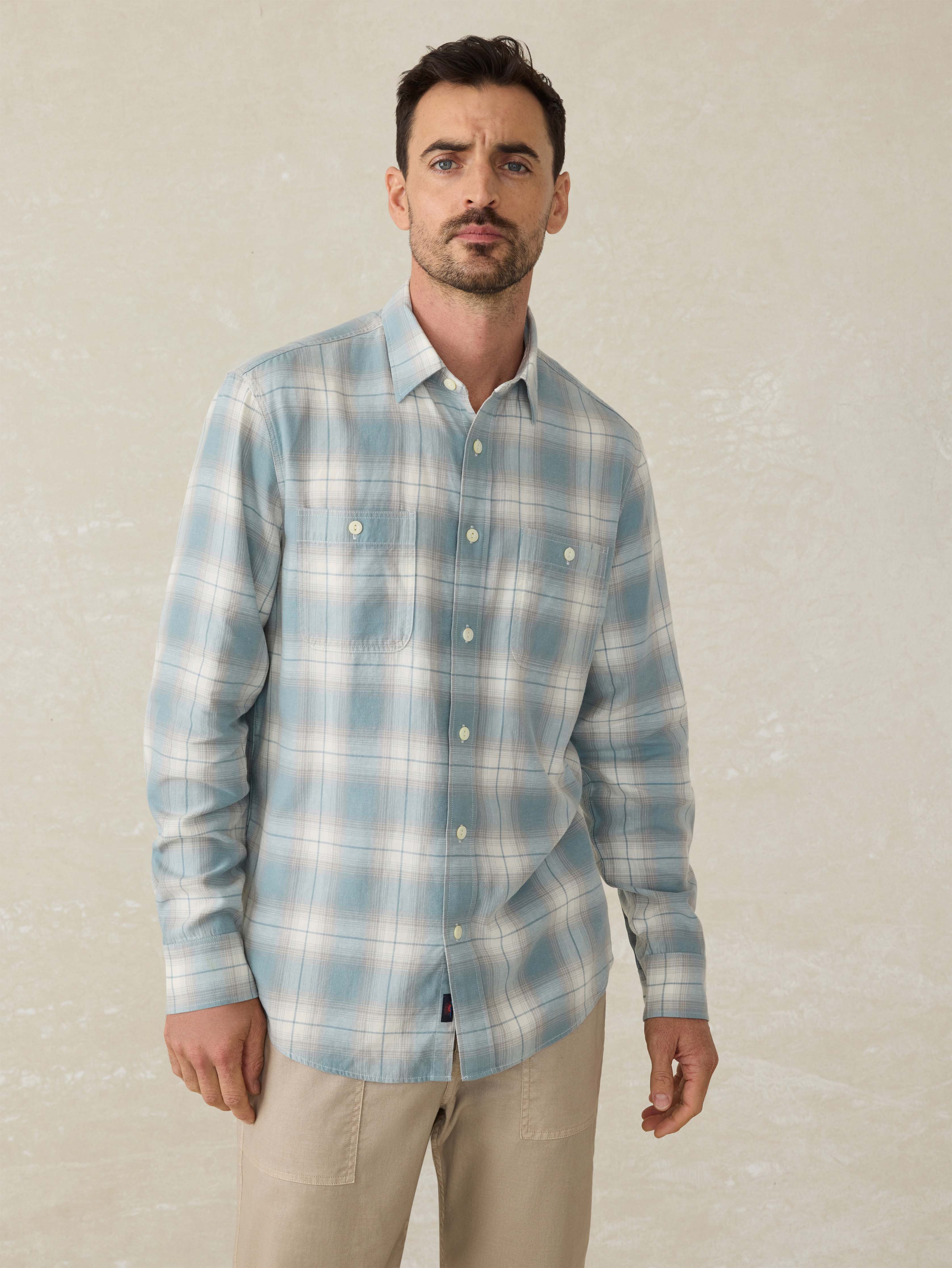 Tried & True Chambray Workshirt - Emerald Coast Plaid