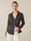 Sunwashed Regenerative Cotton Knit Shirt - Washed Black