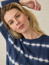 Tropical Cashmere Sweater - Indigo Tie Dye
