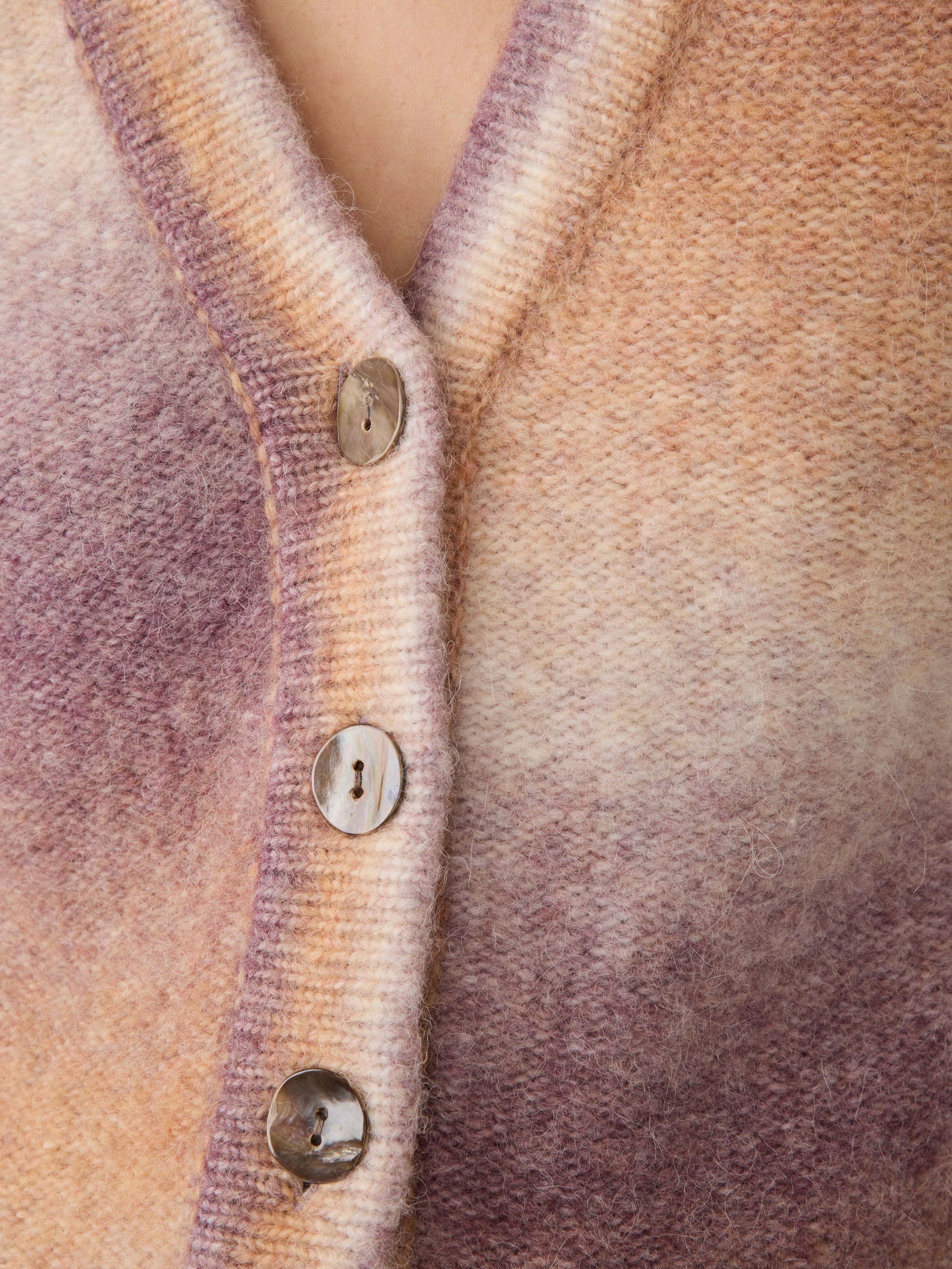 Seaside Spacedye Cardigan - Amethyst Dusk