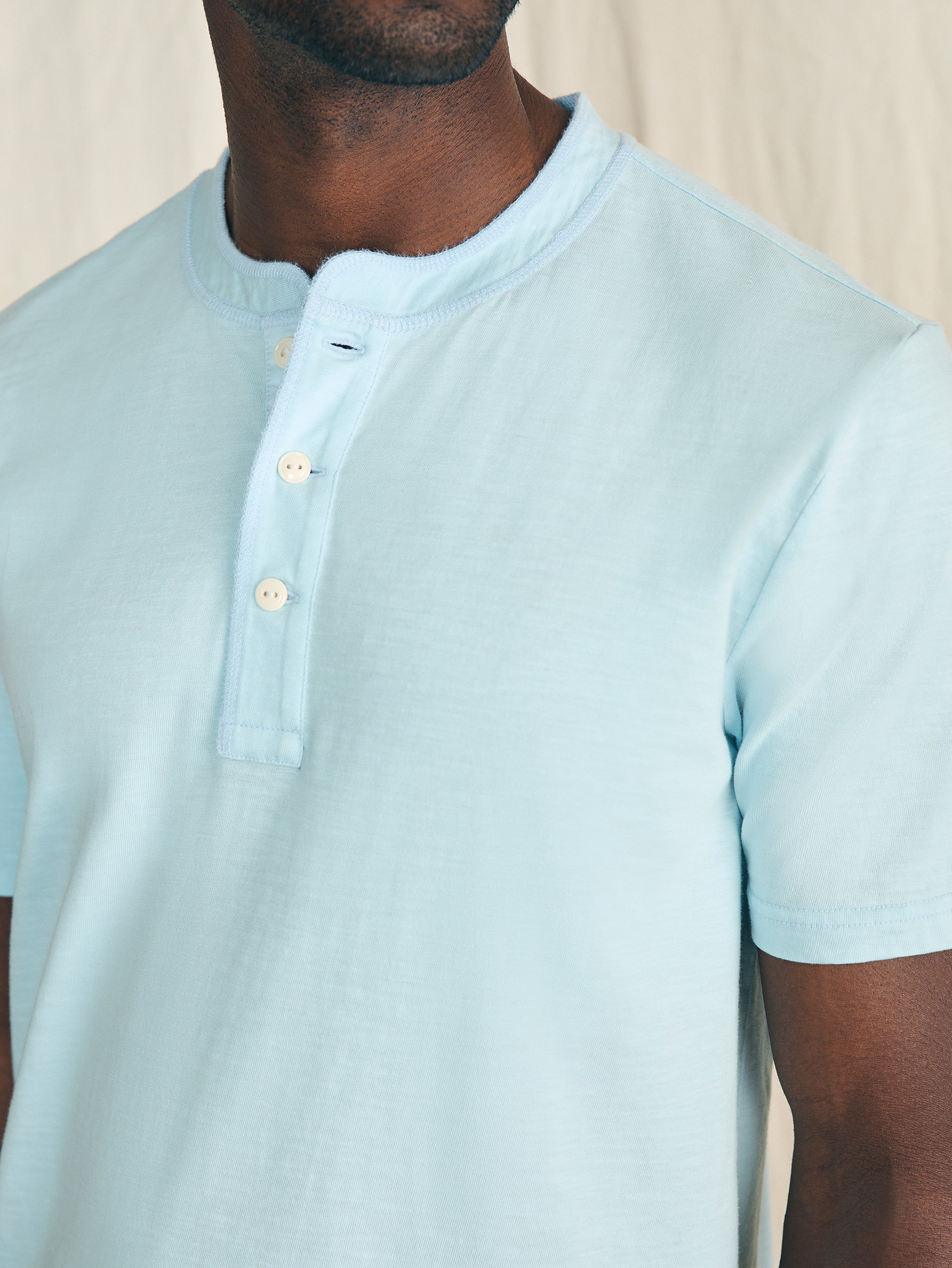 Short-Sleeve Sunwashed Henley