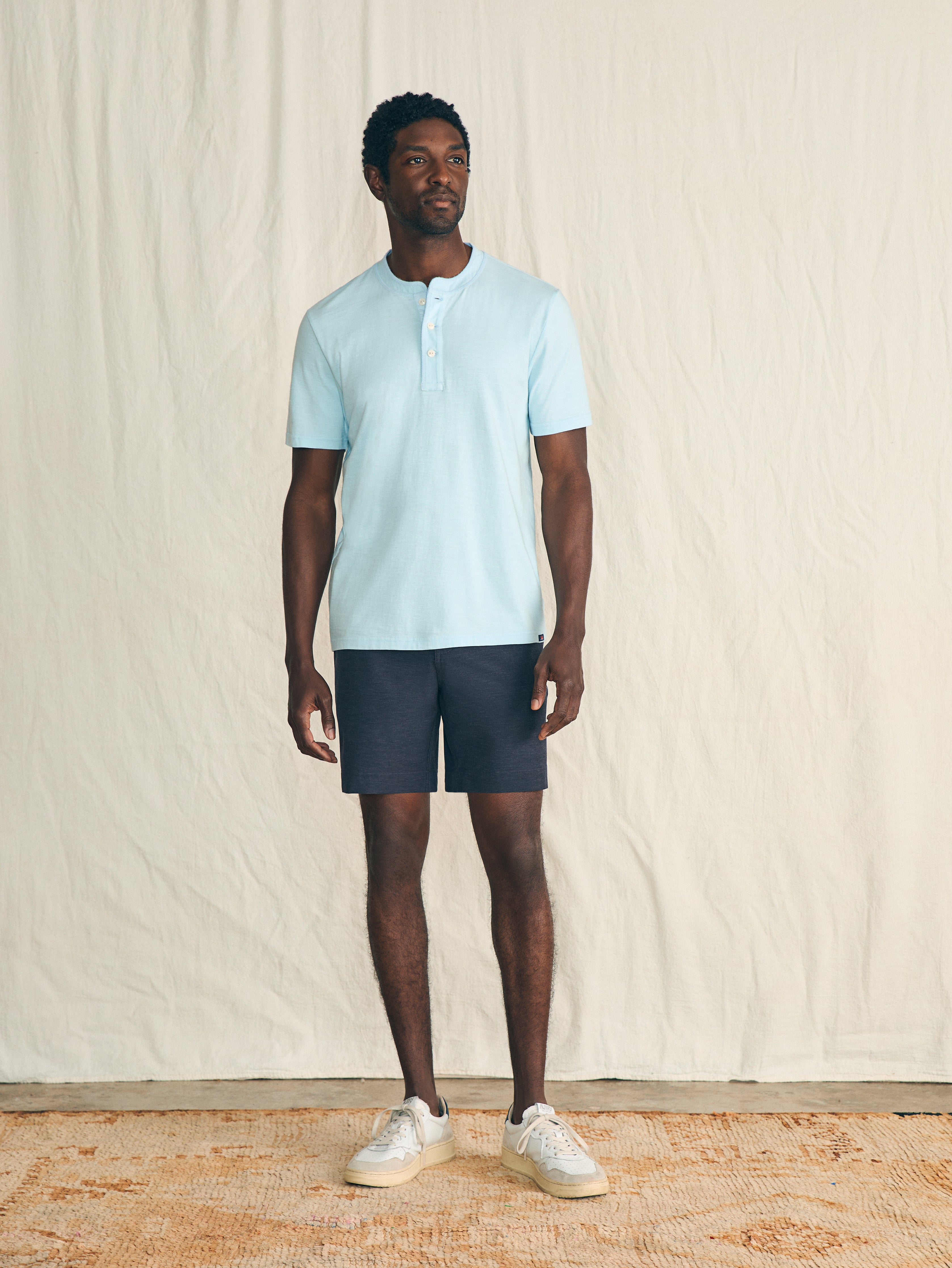 Short-Sleeve Sunwashed Henley