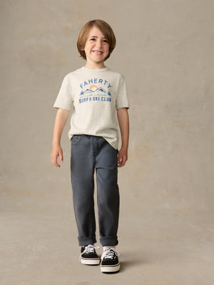Kids Graphic Surf & Ski Club Tee - Light Grey Heather