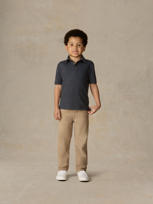 Kids Sunwashed T-Shirt Polo - Dune Navy