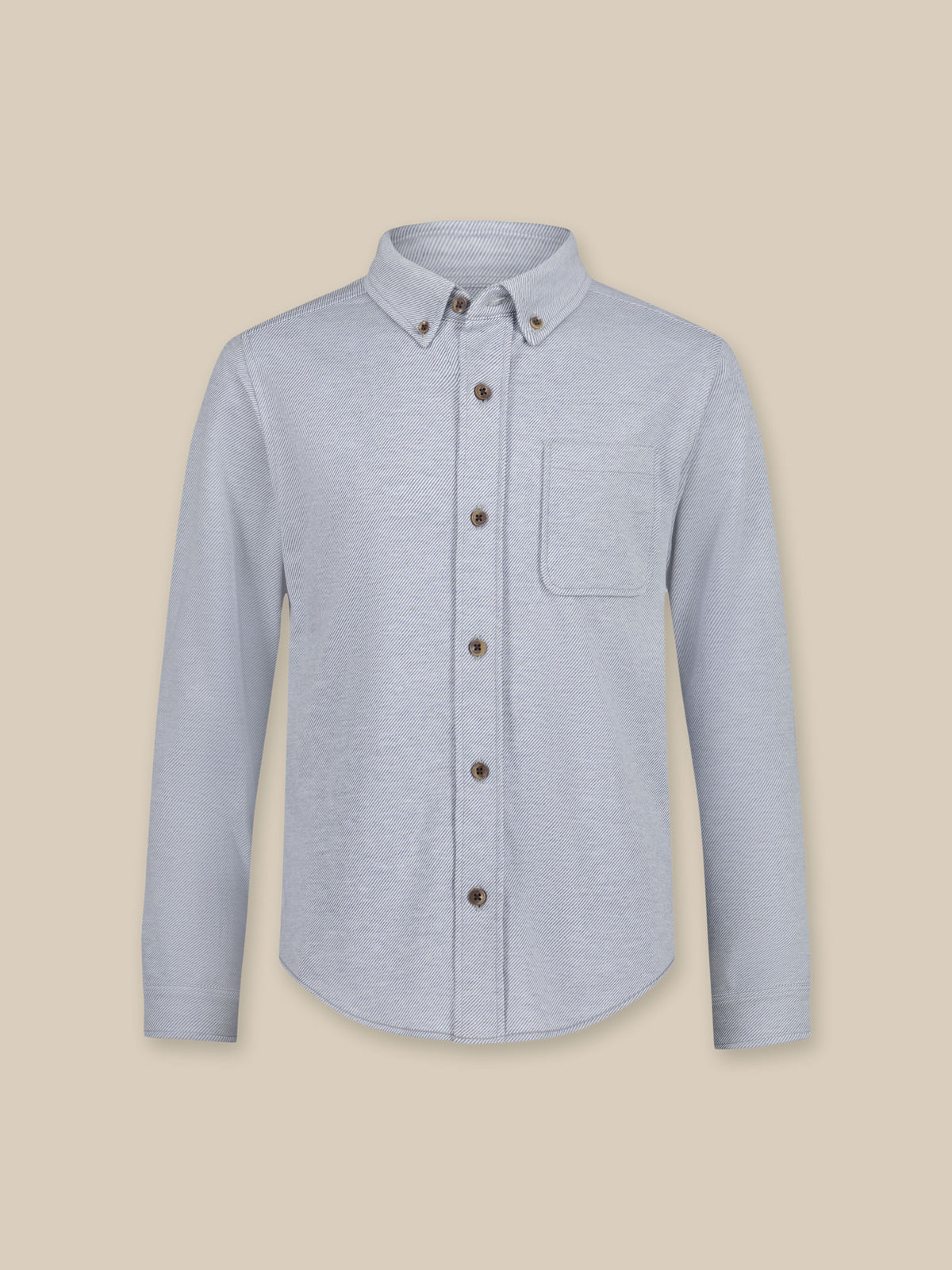 A blue button up shirt, image 7 of 7