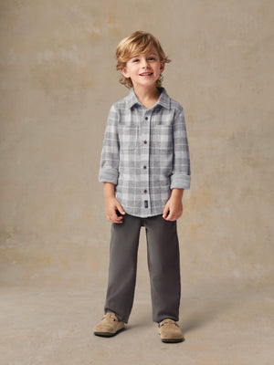 Little Kids Legend Sweater Shirt - Stone Hollow Plaid