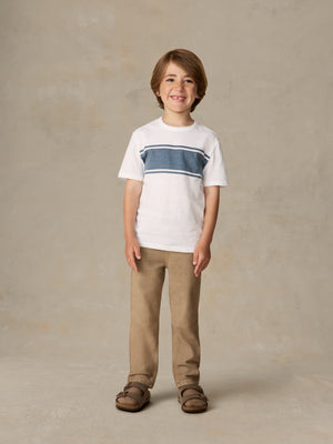 Kids Sunwashed Surf Striped Tee - White Surf Stripe