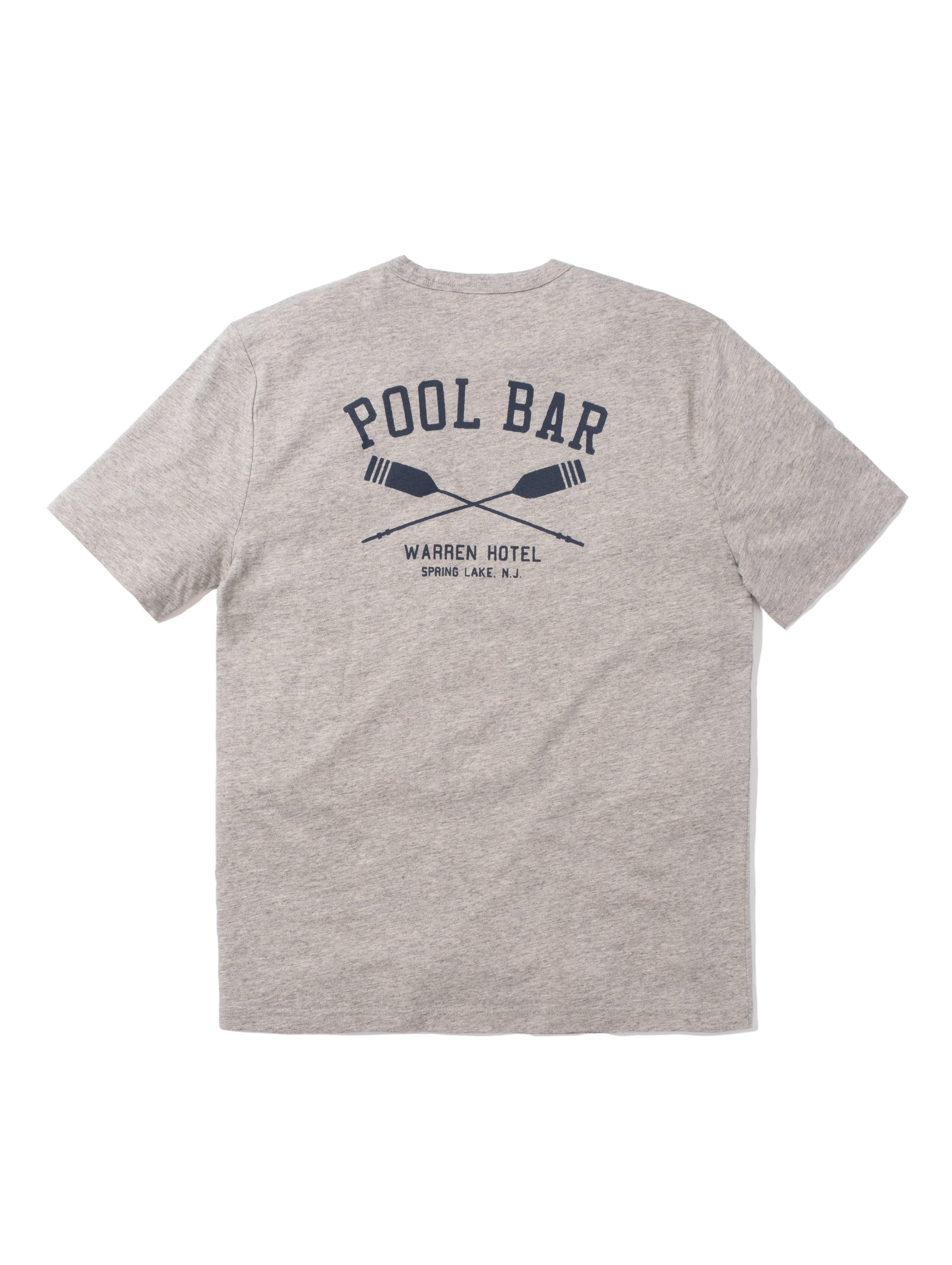 Spring Lake Short-Sleeve Crew Pool Bar T-Shirt- Grey Heather