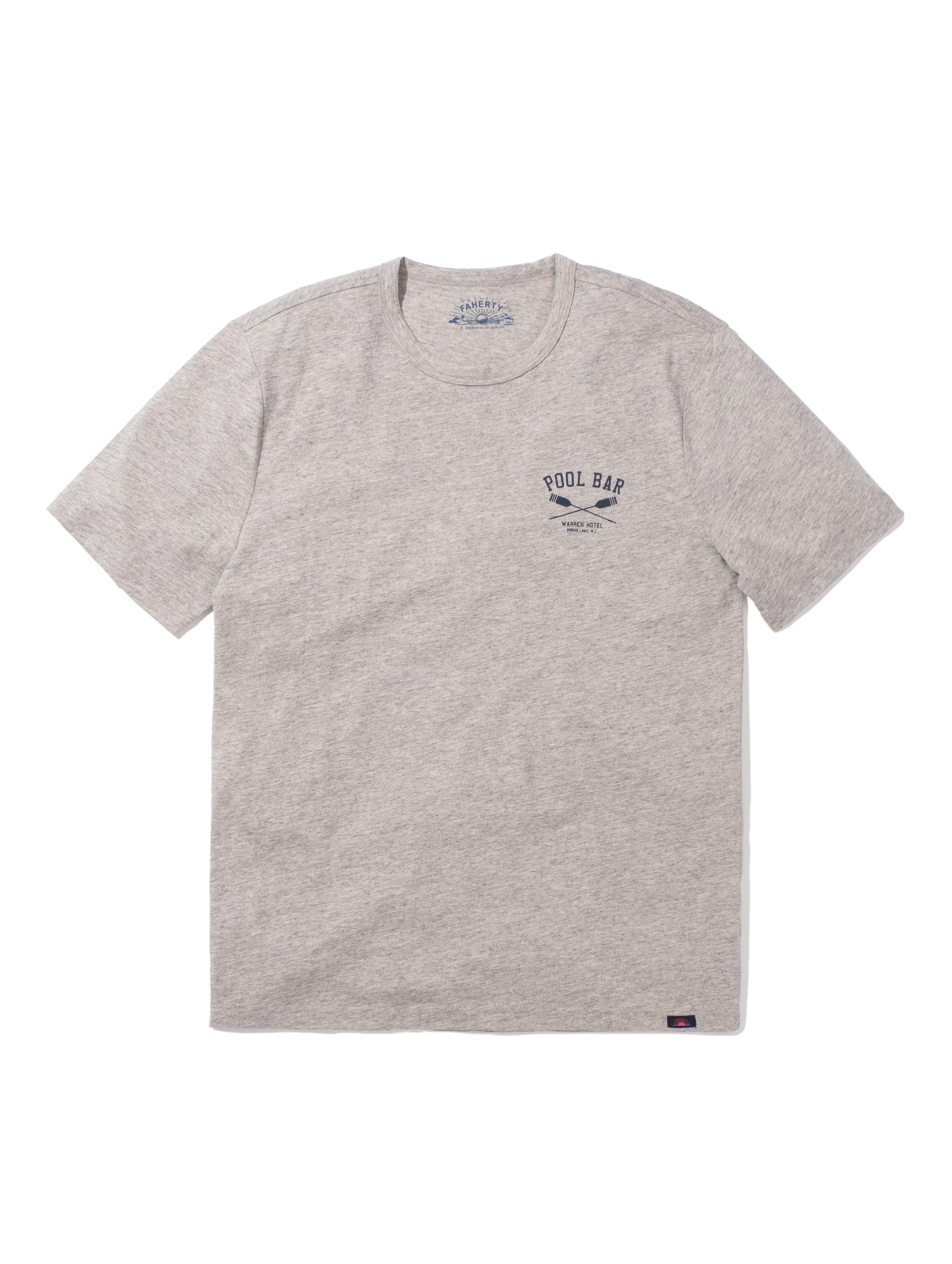 Spring Lake Short-Sleeve Crew Pool Bar T-Shirt- Grey Heather