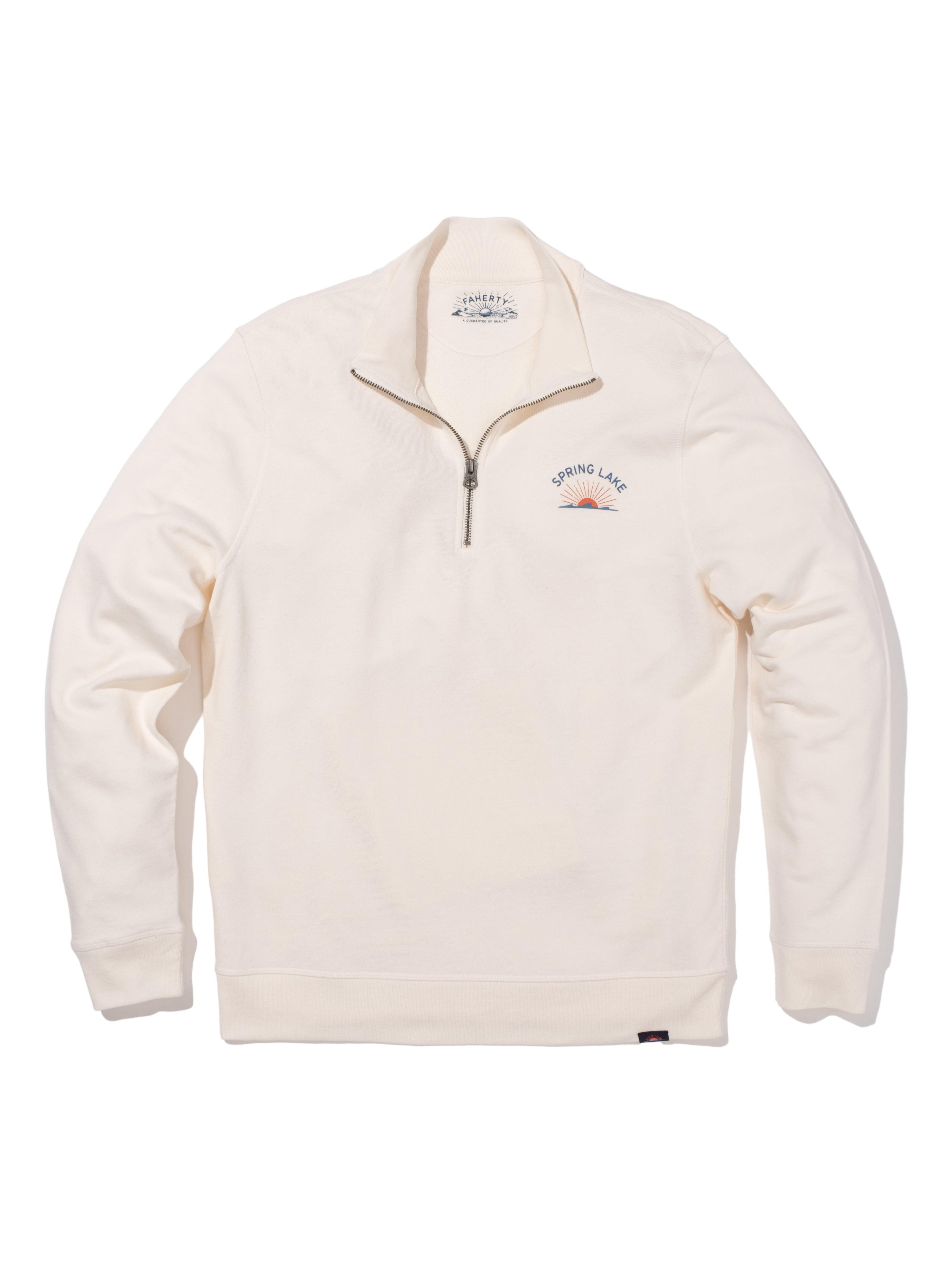 Spring Lake Terry Quarter Zip - Solar White