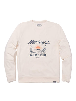 Charleston Long-Sleeve Terry Crewneck - Solar White