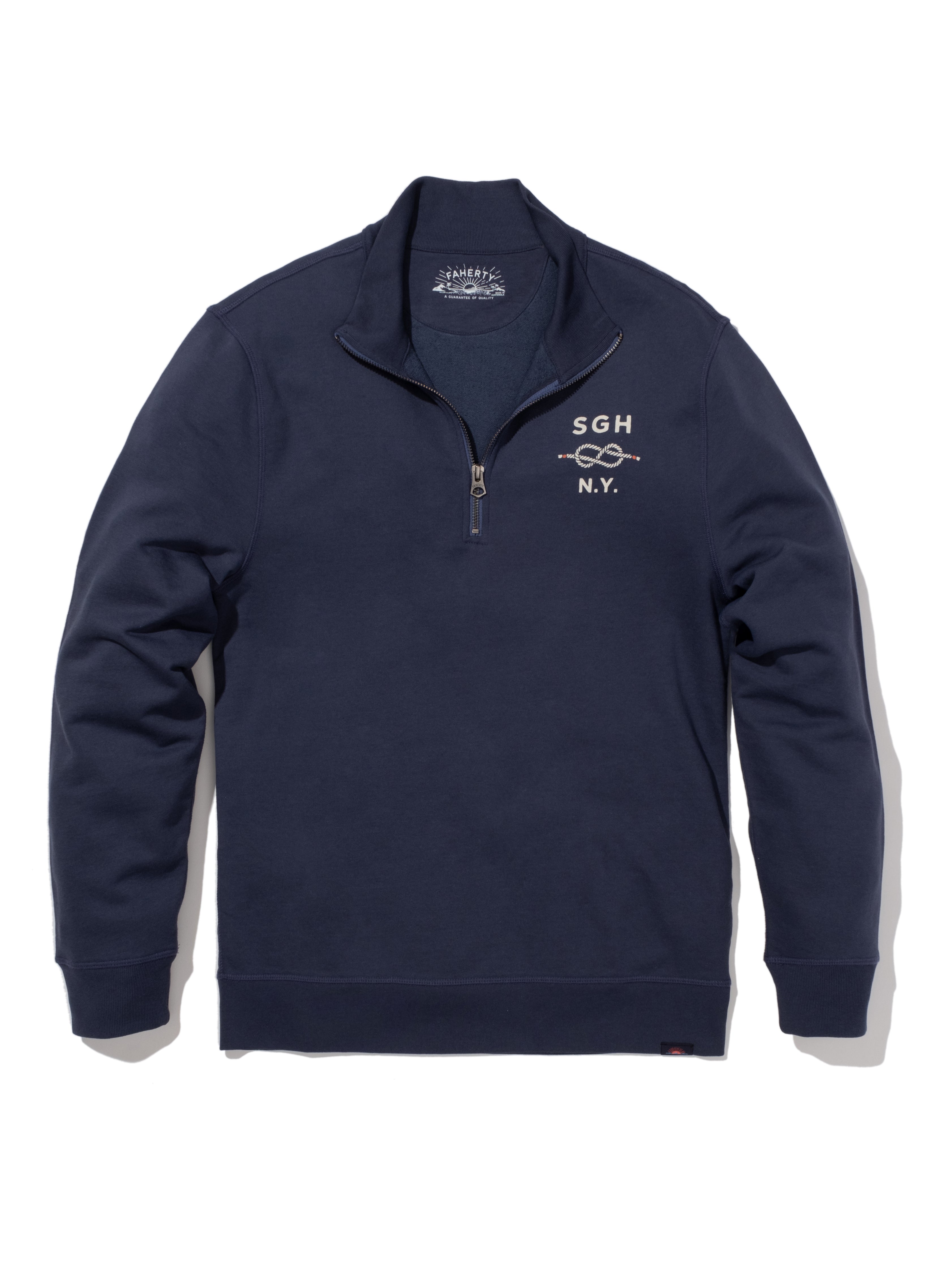 Sag Harbor Beach Terry Quarter Zip - Dune Navy