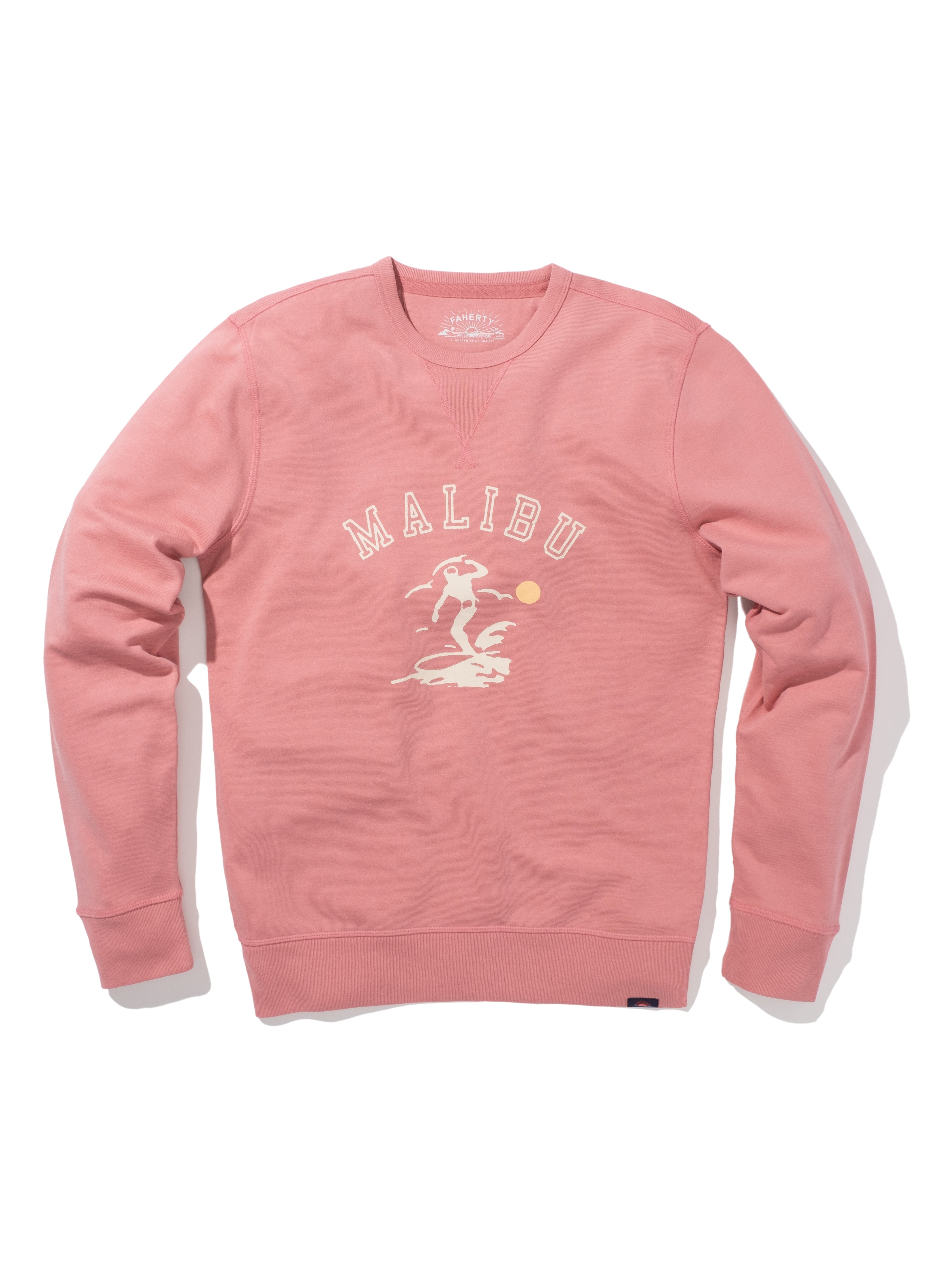 Malibu Long-Sleeve Terry Crewneck - Faded Flag