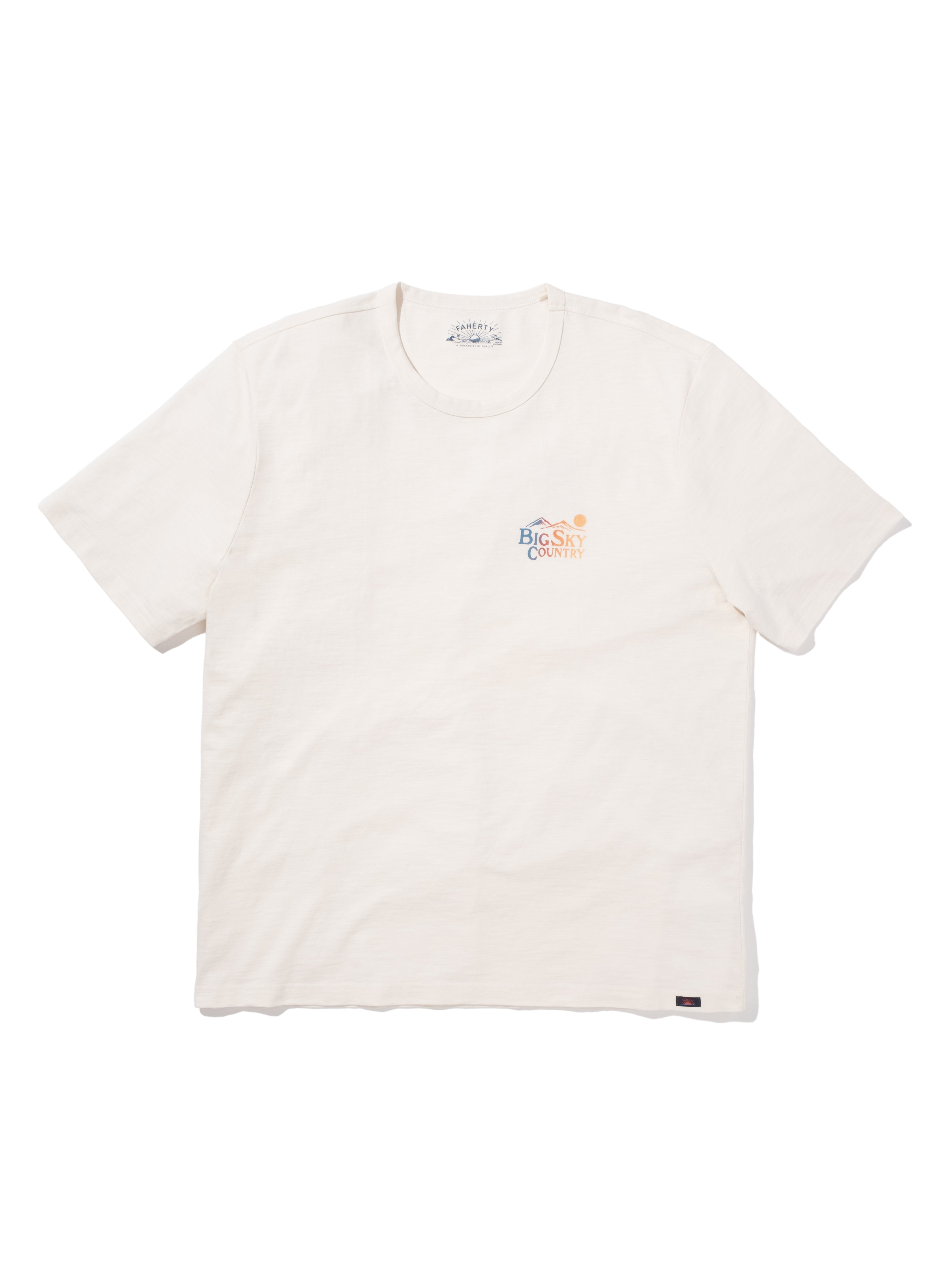 Big Sky Short-Sleeve Crew T-Shirt - White